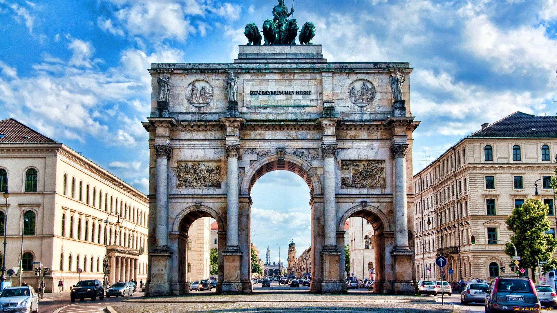 victory, gate, города, мюнхен, , германия, victory, gate