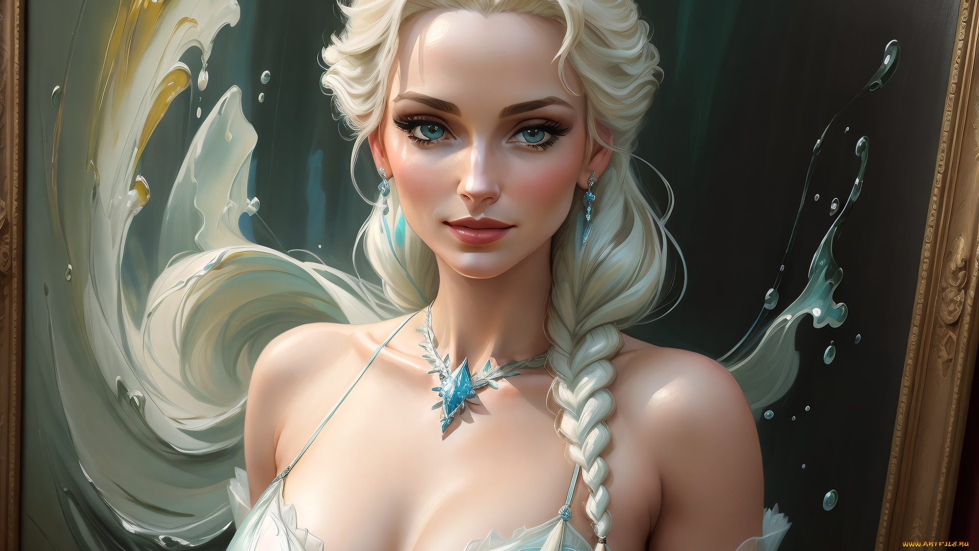 elsa, рисованное, кино, , мультфильмы, нейросети, графика, нейроарт, ai, art, нейронные, сети, рисунки, нейро, искусство