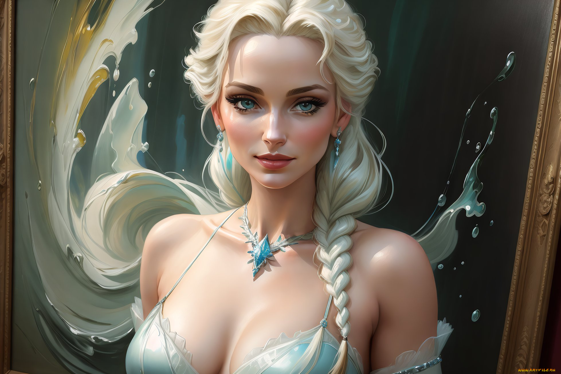 elsa, рисованное, кино, , мультфильмы, нейросети, графика, нейроарт, ai, art, нейронные, сети, рисунки, нейро, искусство