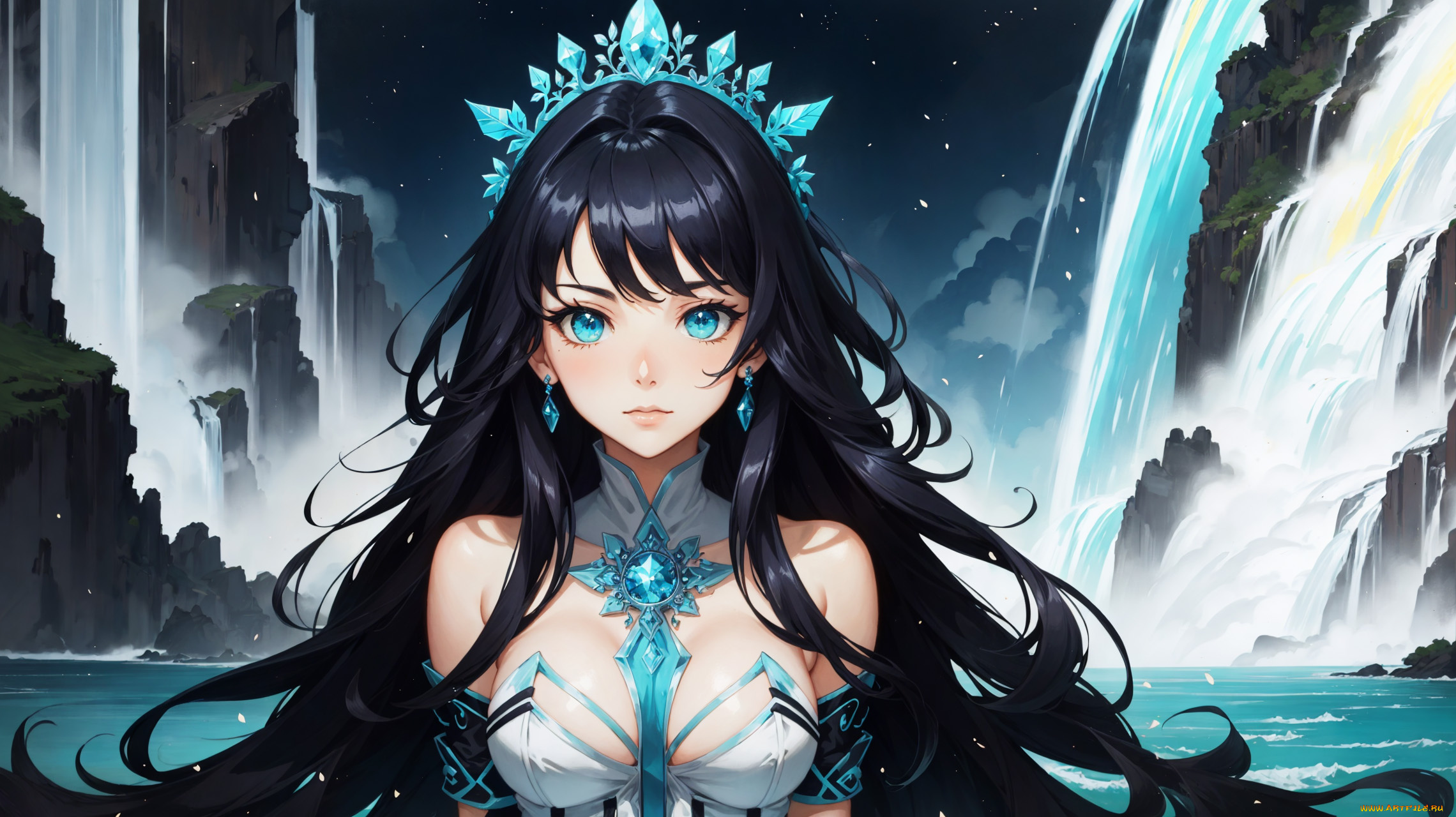 аниме, пейзажи, , природа, нейросети, графика, нейроарт, ai, art, нейронные, сети, рисунки, нейро, искусство, девушка