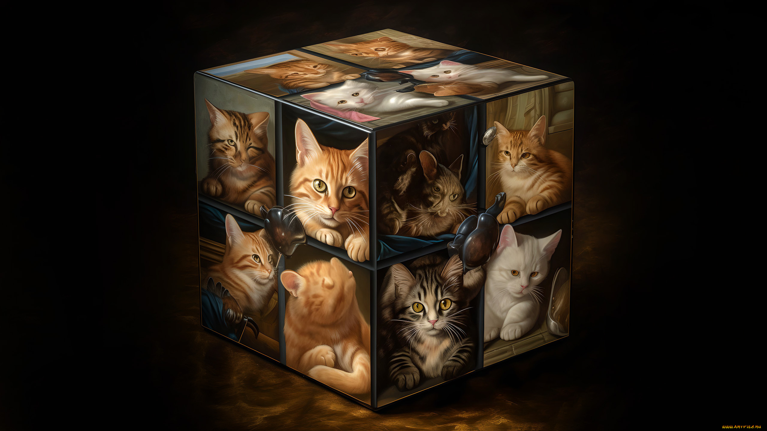 фэнтези, другое, нейросети, графика, нейроарт, ai, art, нейронные, сети, рисунки, нейро, искусство, кубик, рубика, из, котов