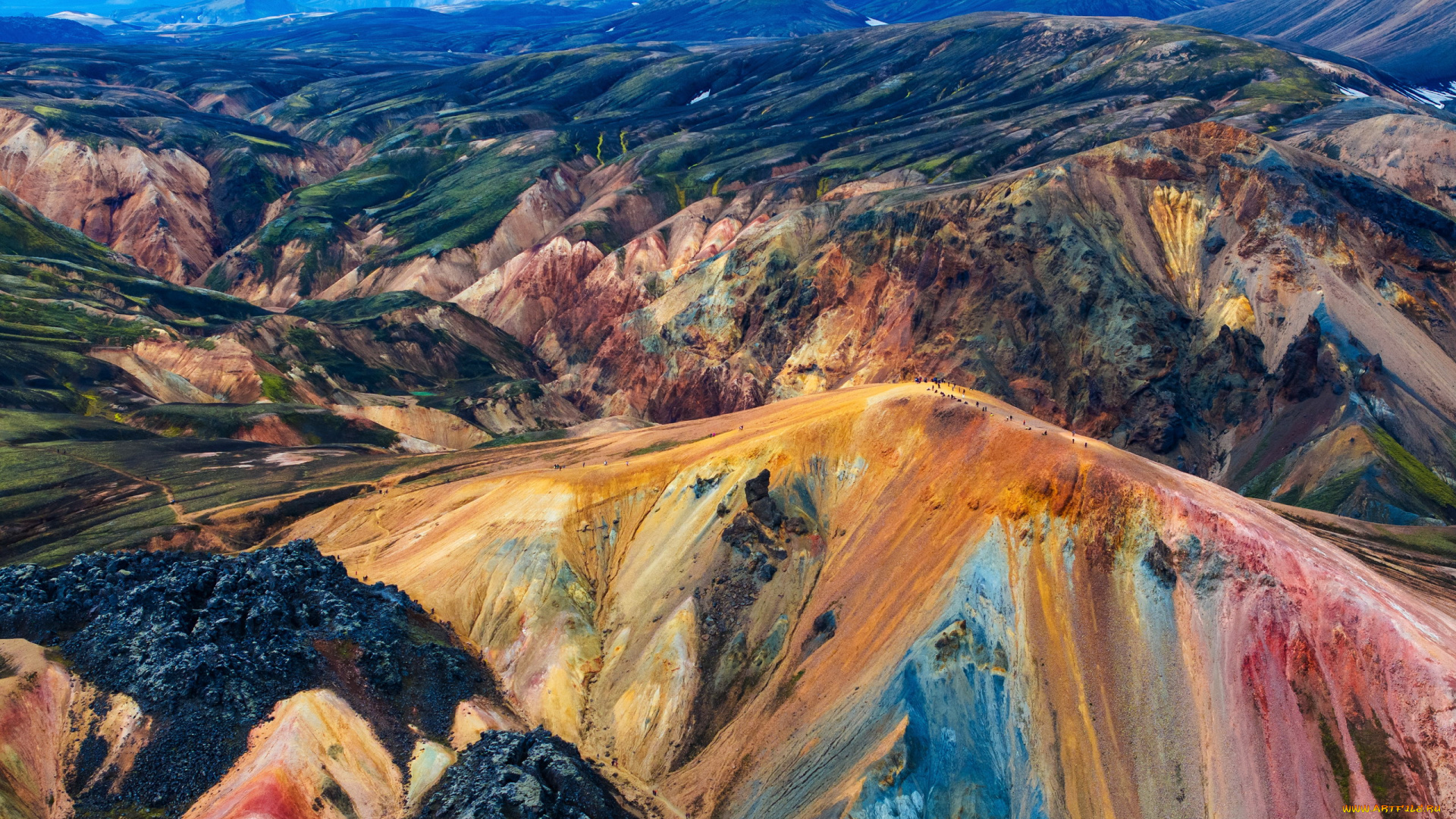 landmannalauga, highlands, iceland, природа, горы, landmannalauga, highlands