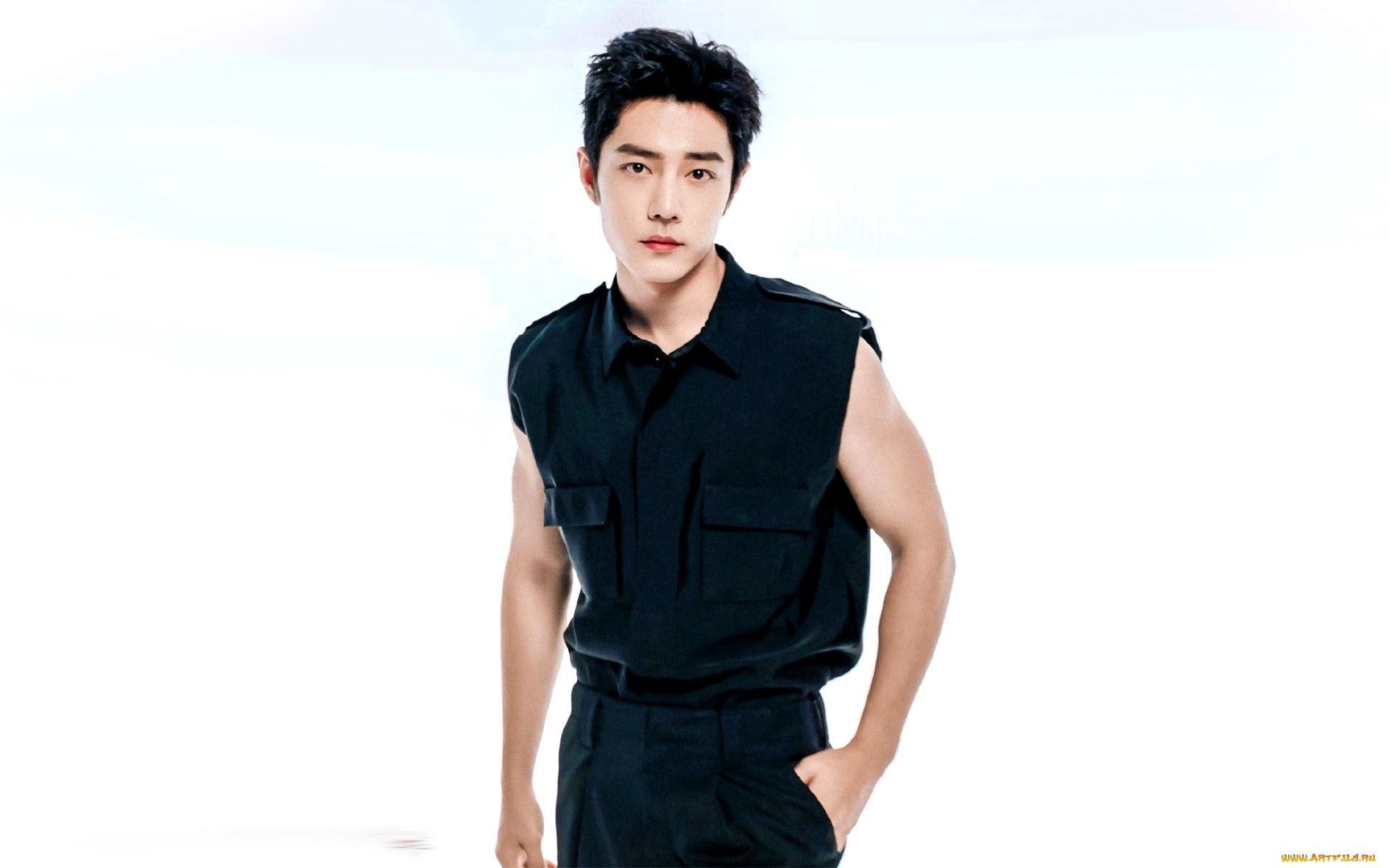 мужчины, xiao, zhan, актер, наряд, безрукавка