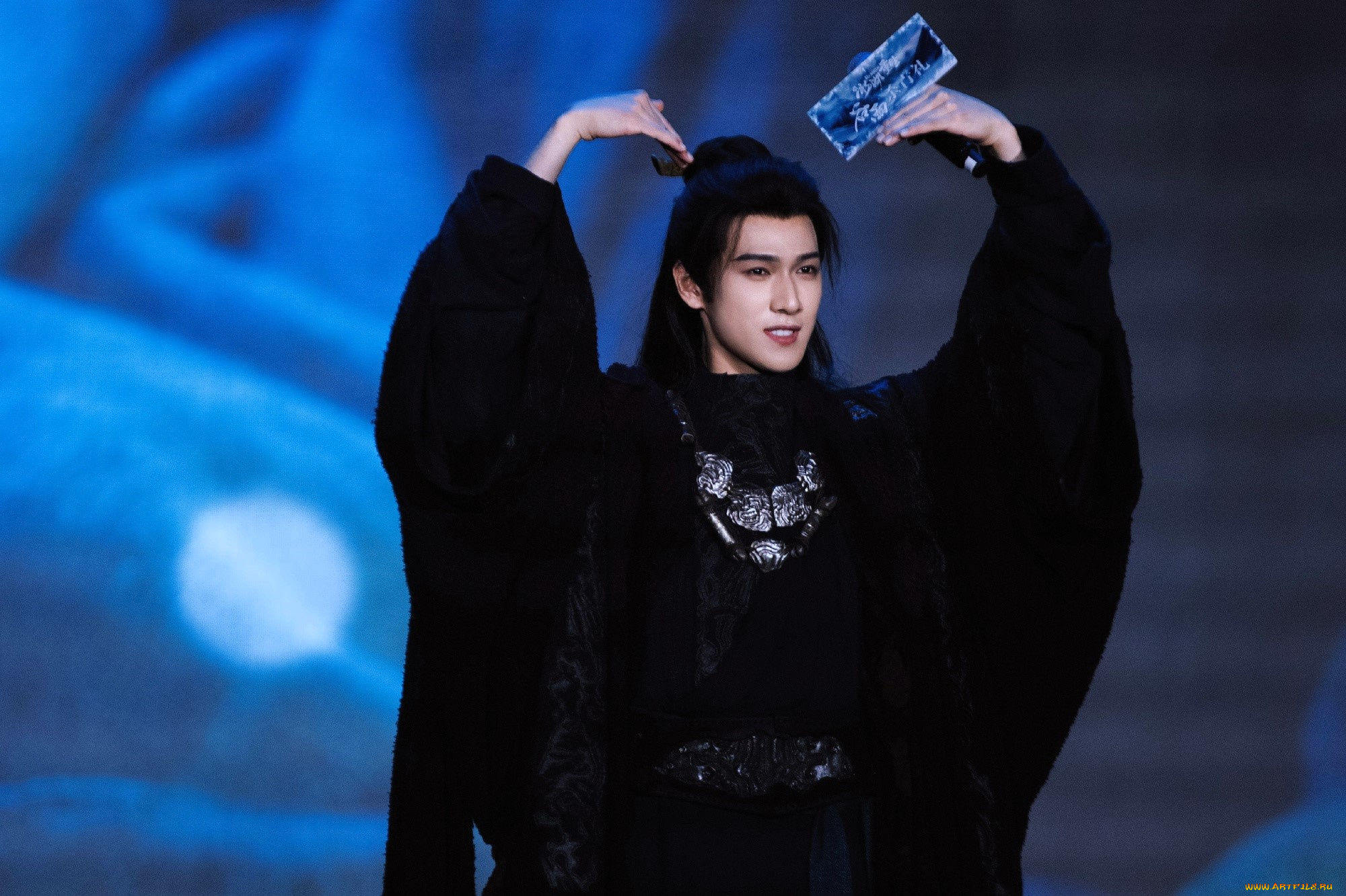 li, yun, rui, мужчины, -unsort, актер, наряд, микрофон, сцена, жест