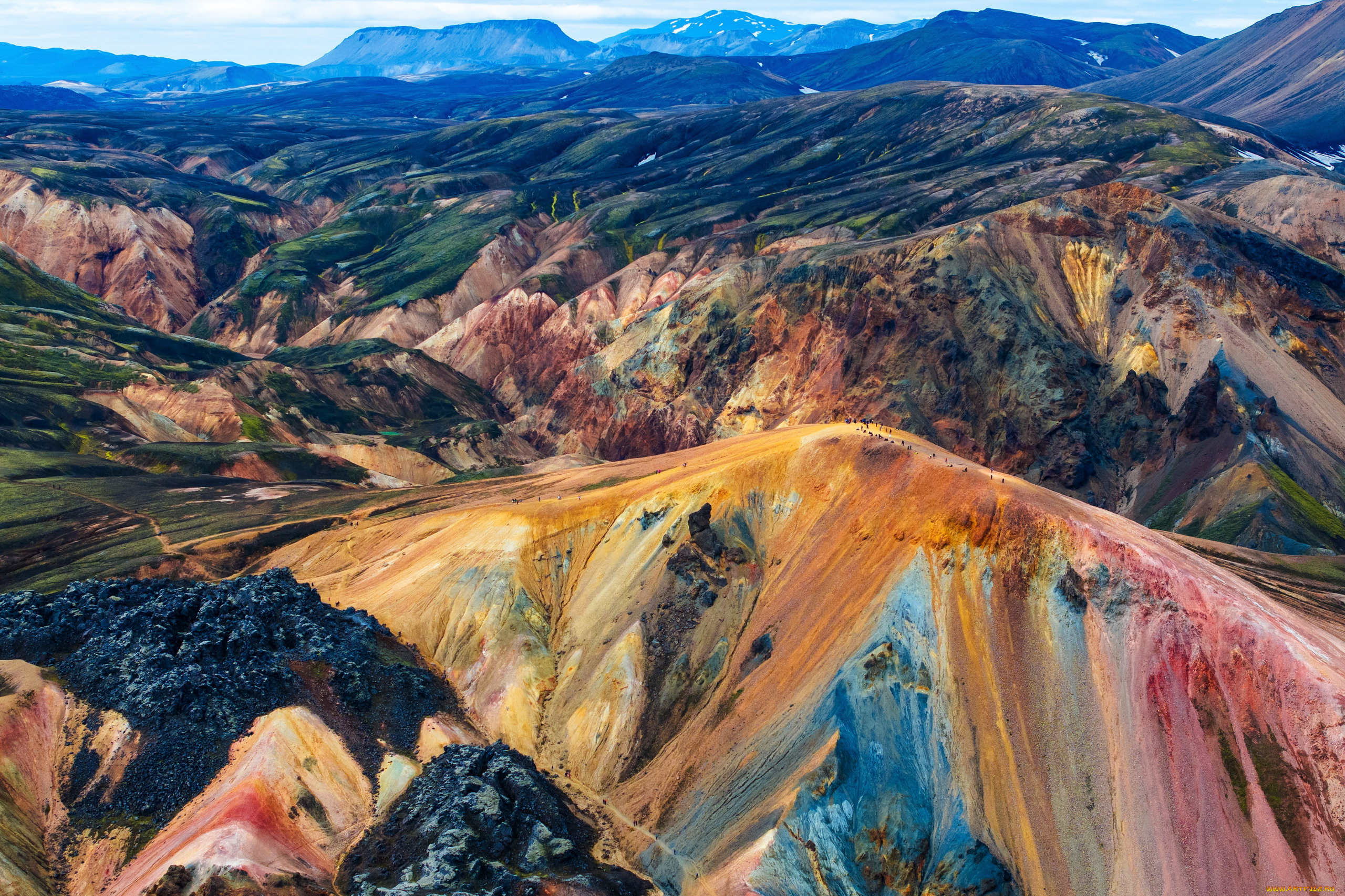 landmannalauga, highlands, iceland, природа, горы, landmannalauga, highlands