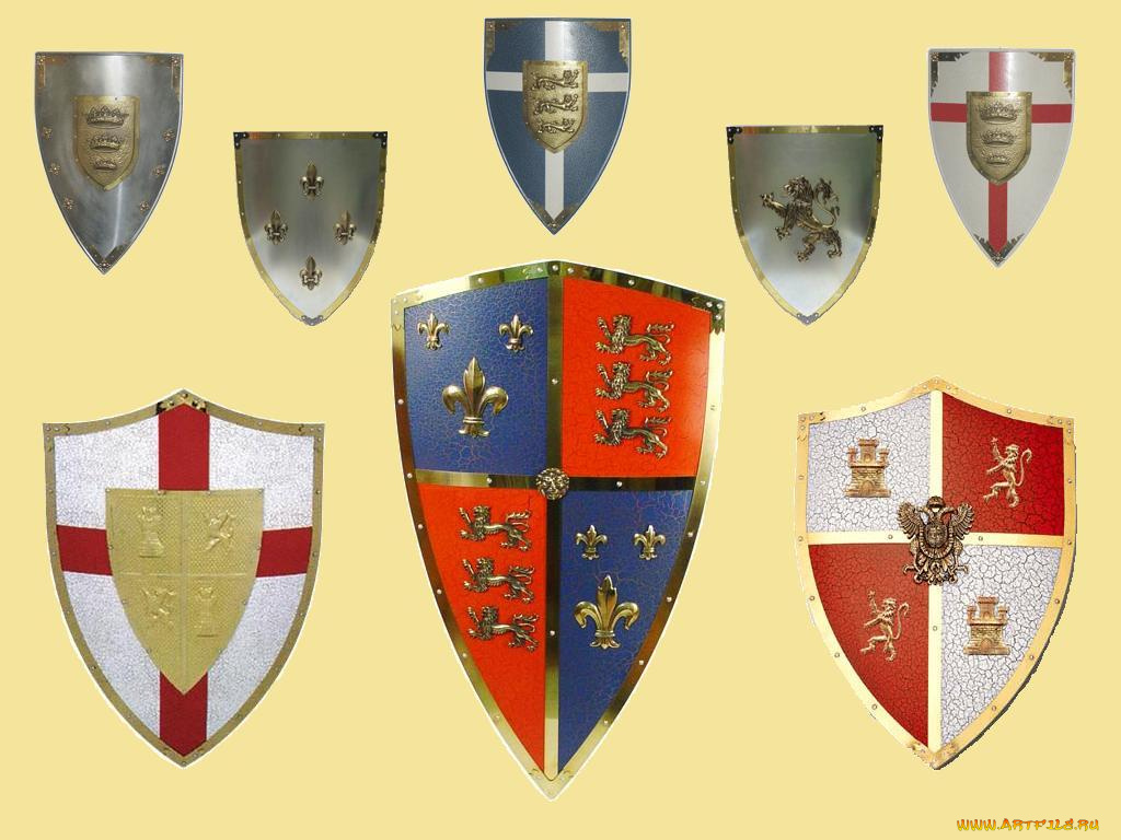 набор, щитов, оружие, доспехи