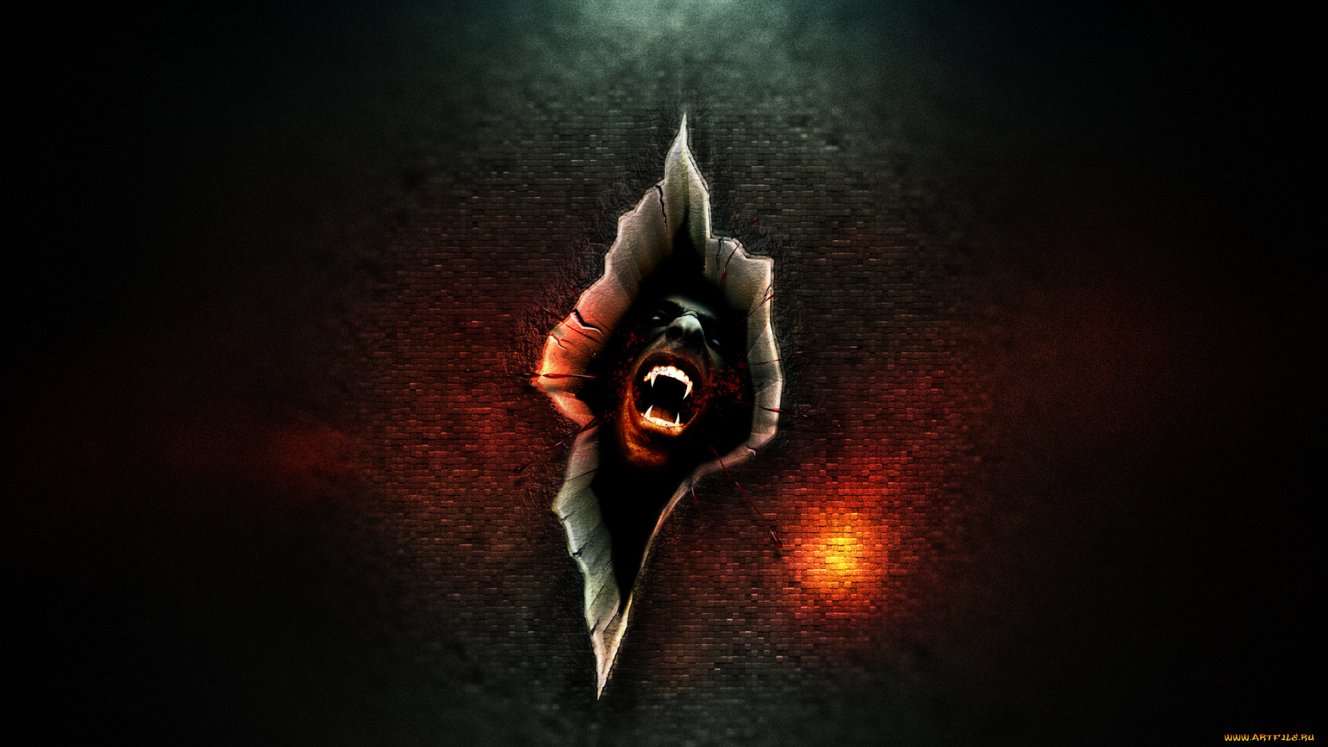 3д, графика, creatures, существа, существо, клыки