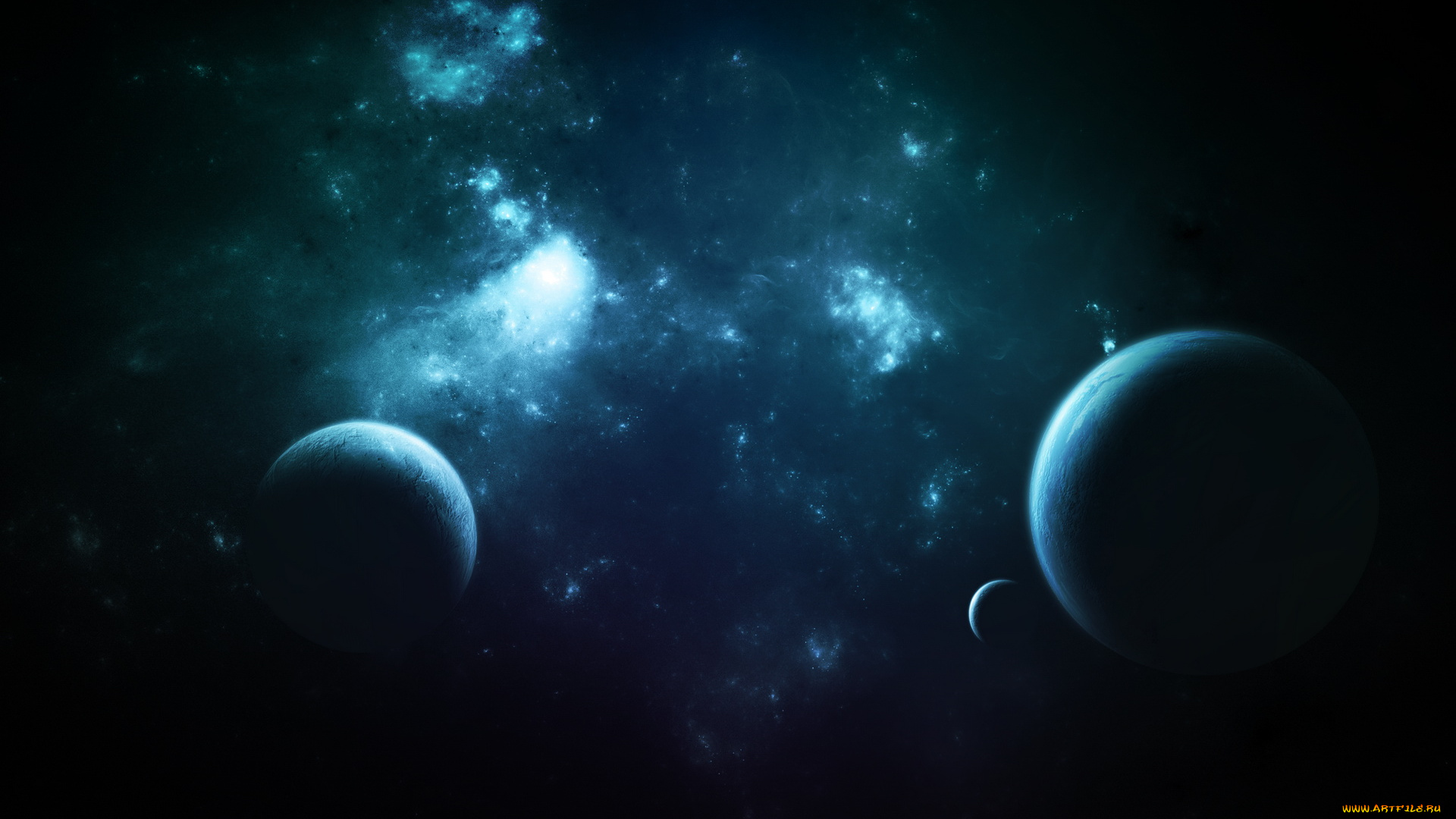 космос, арт, планеты