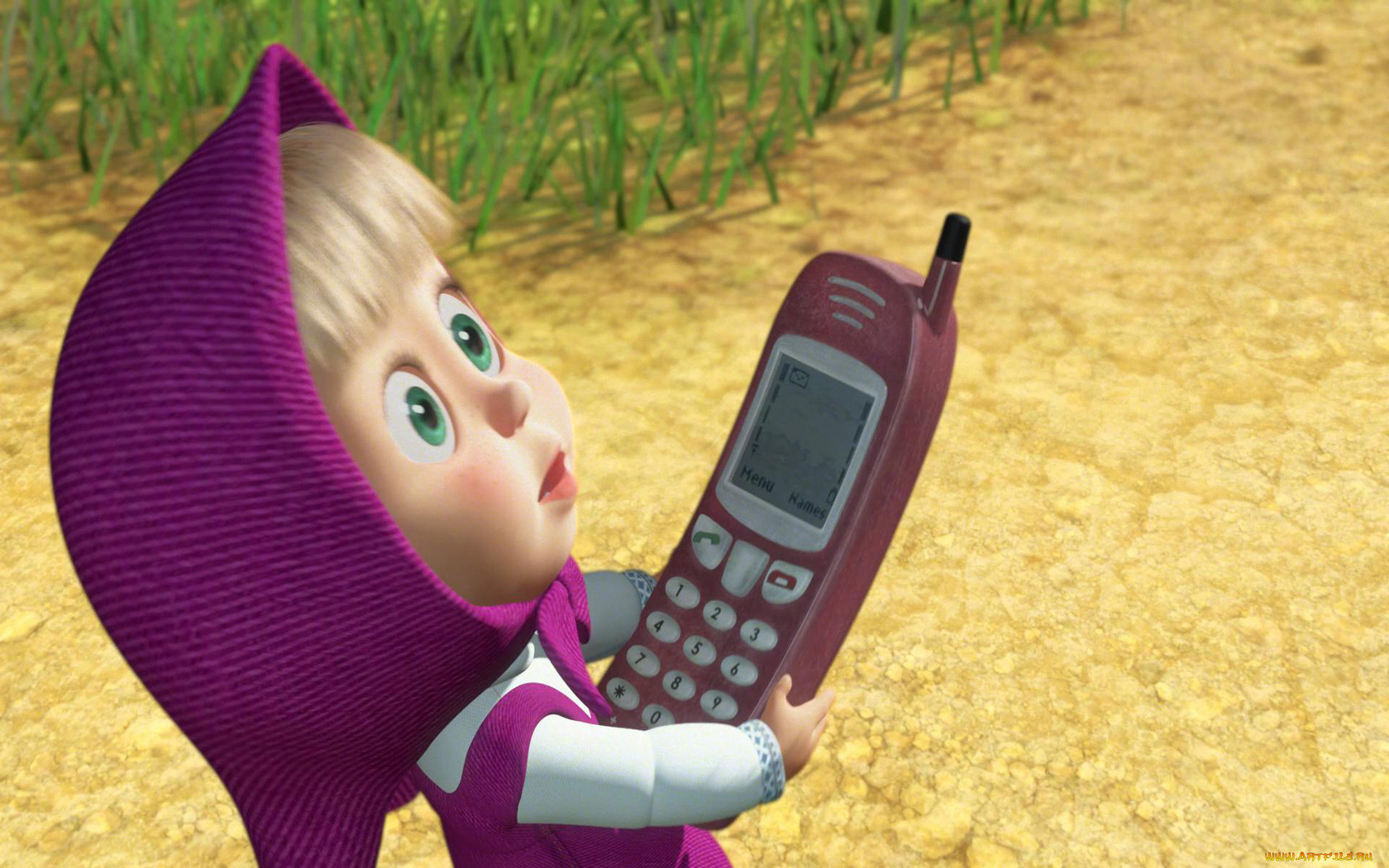 мультфильмы, маша, медведь, телефон