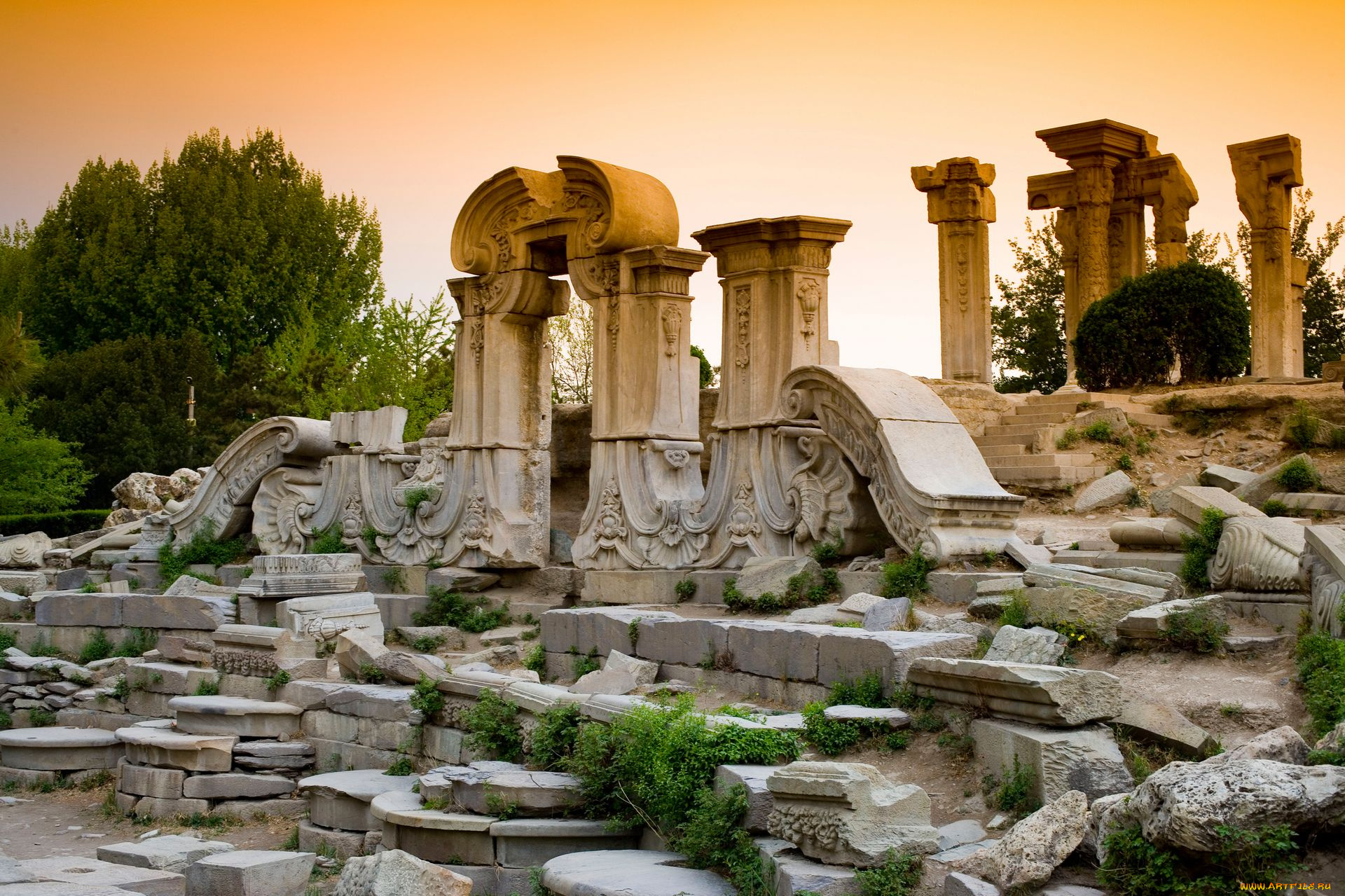 города, исторические, архитектурные, памятники, руины