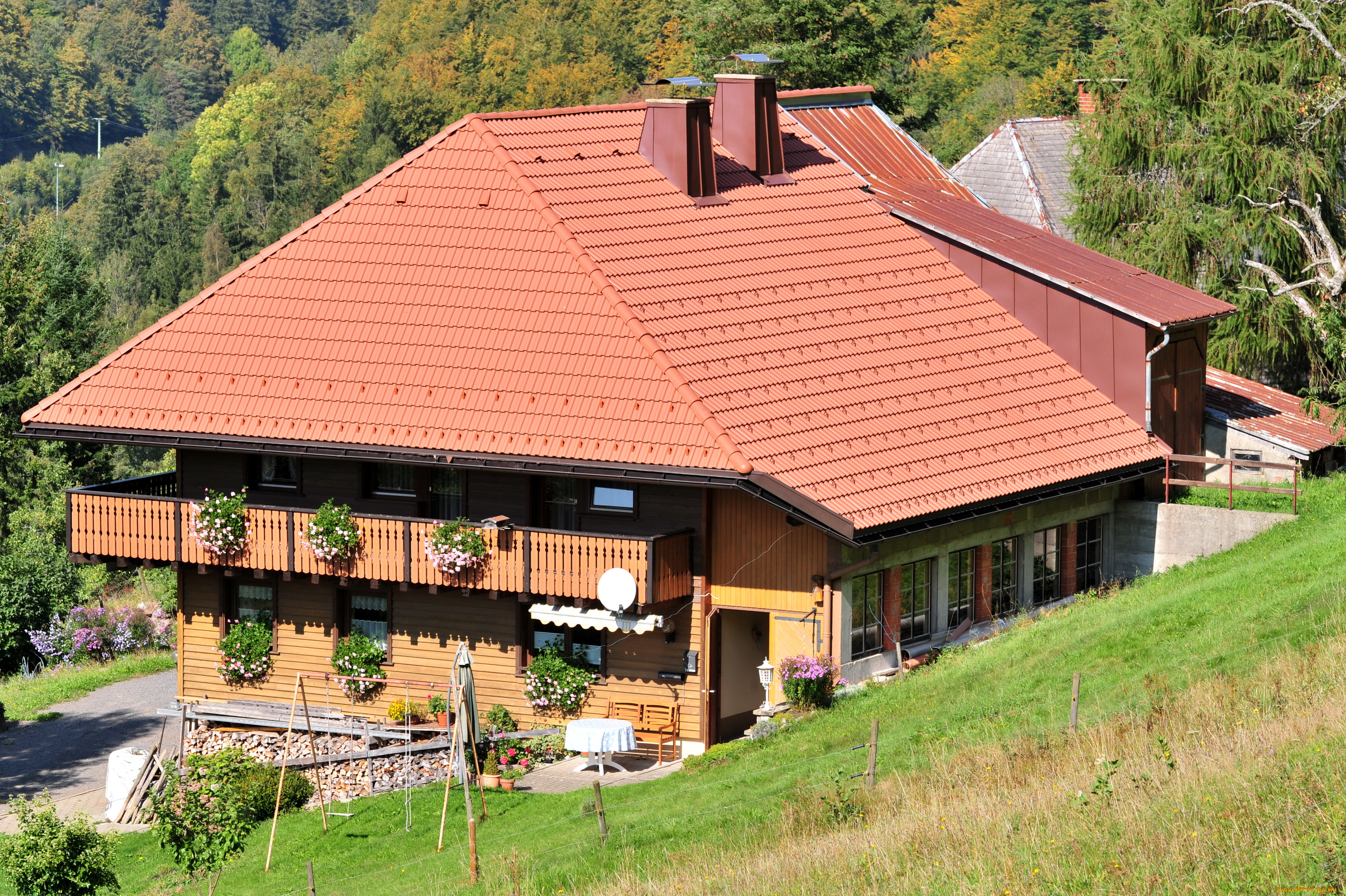 германия, тодтнау, города, здания, дома, дом