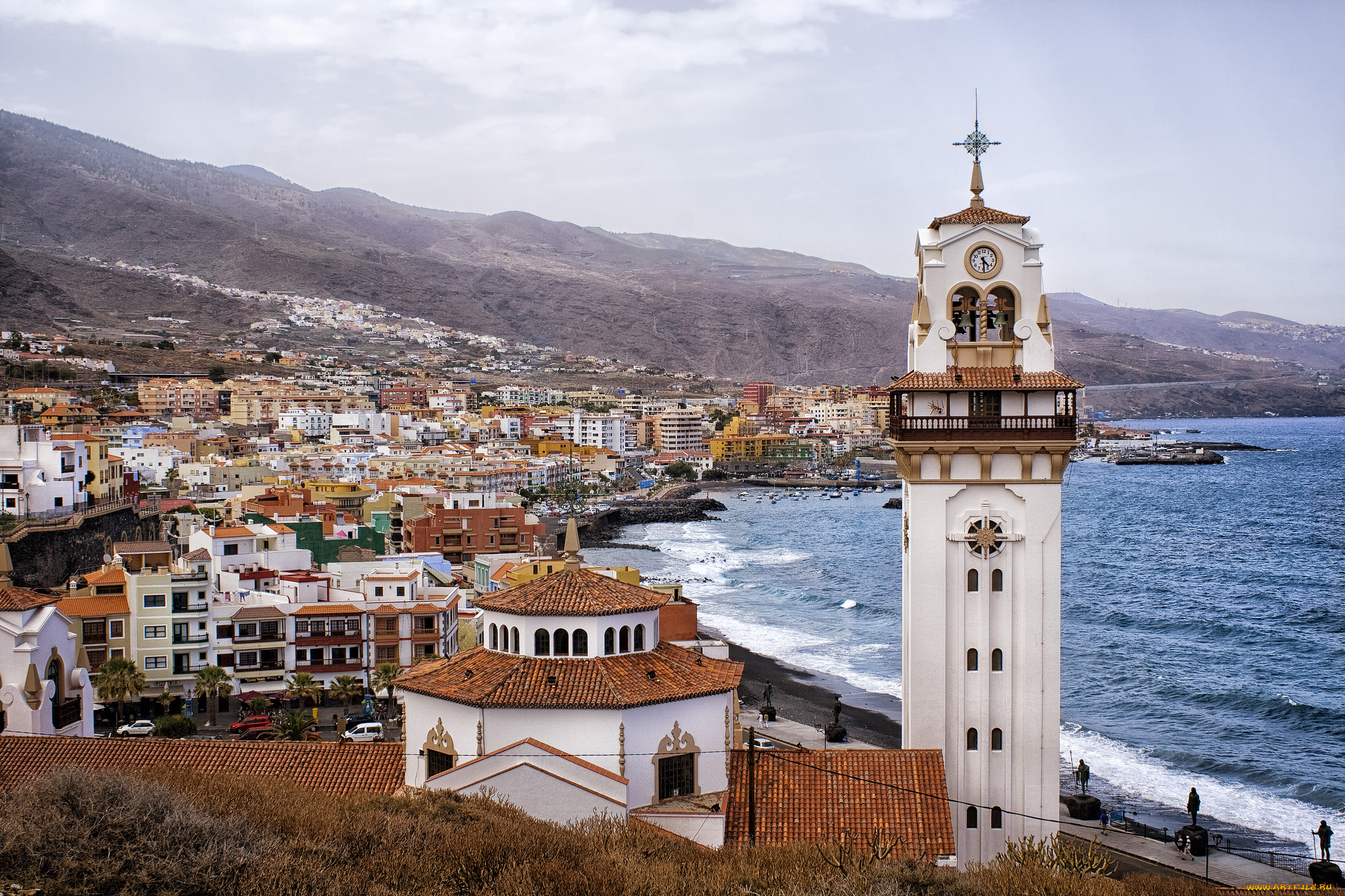 candelaria, santa, cruz, de, tenerife, spain, города, панорамы, canary, islands, канделария, канарские, острова, тенерифе, испания, атлантический, океан