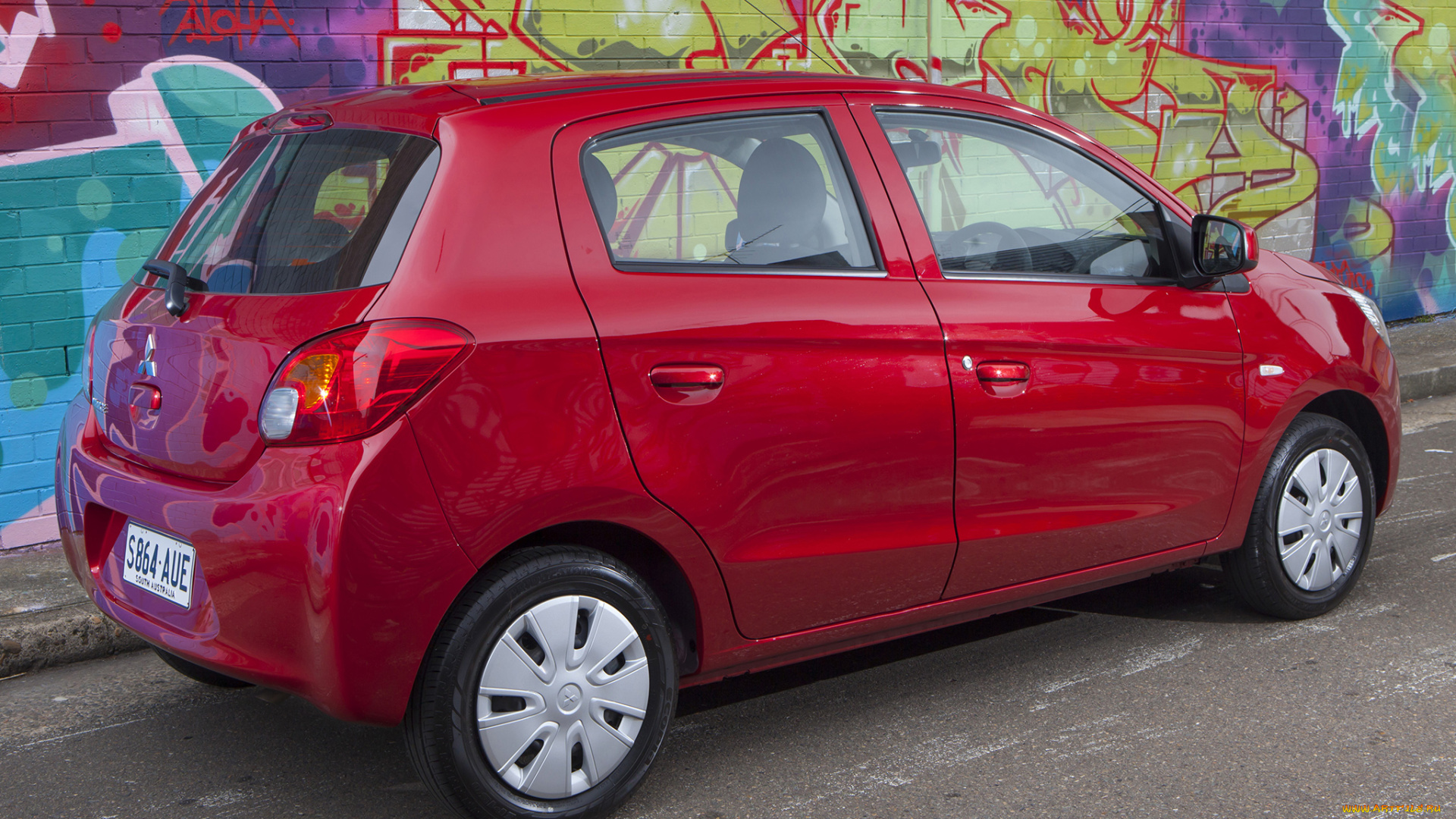 автомобили, mitsubishi, au-spec, mirage, 2013г, красный