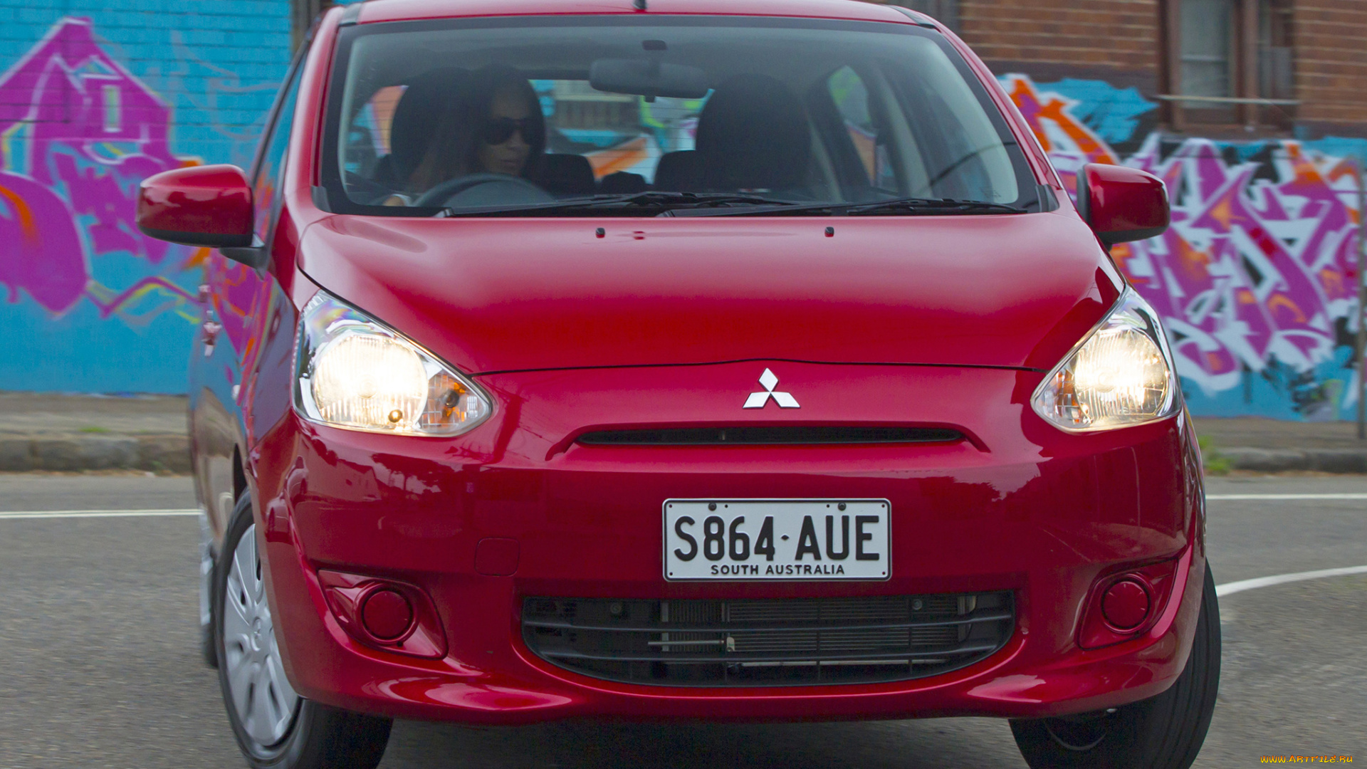 автомобили, mitsubishi, mirage, красный, au-spec, 2013г