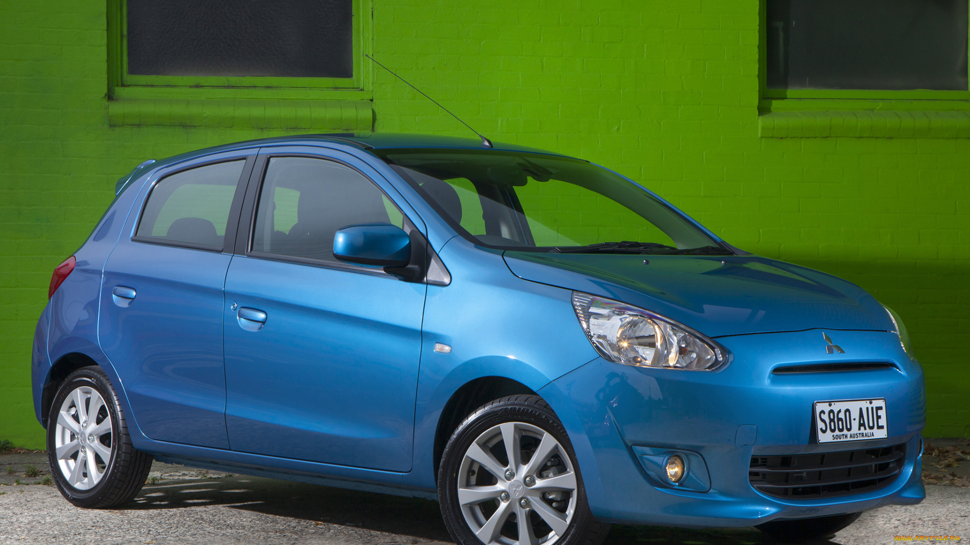 автомобили, mitsubishi, синий, 2013г, mirage, au-spec