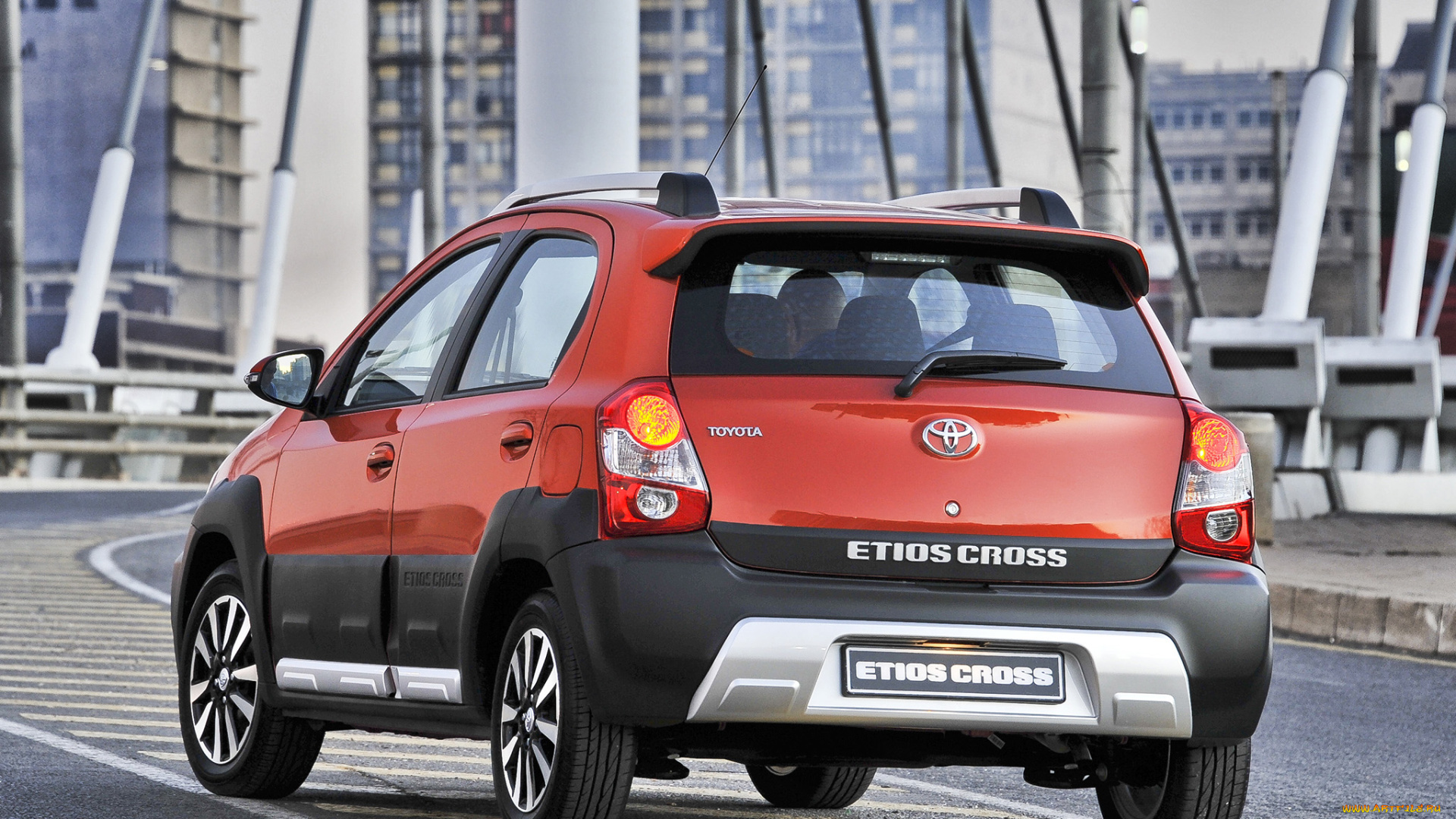 автомобили, toyota, 2014г, za-spec, etios, cross, красный