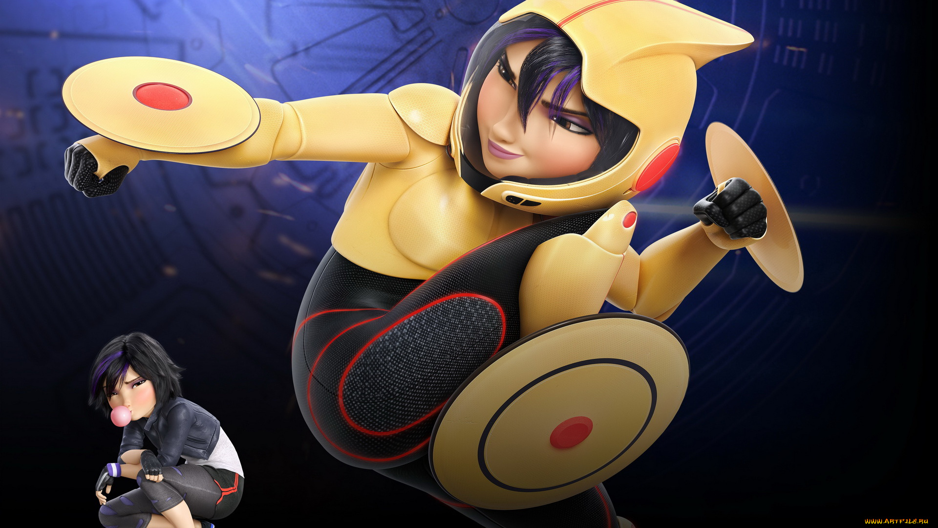 мультфильмы, big, hero, 6, персонажи