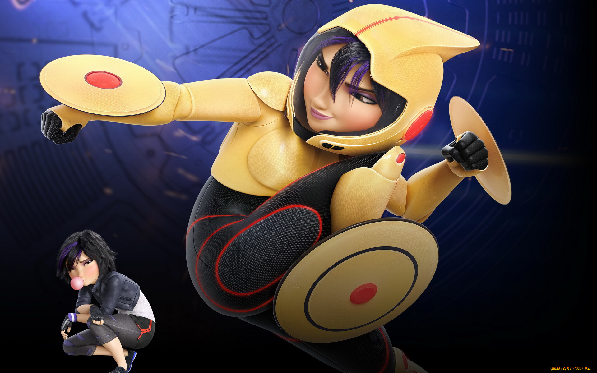 мультфильмы, big, hero, 6, персонажи