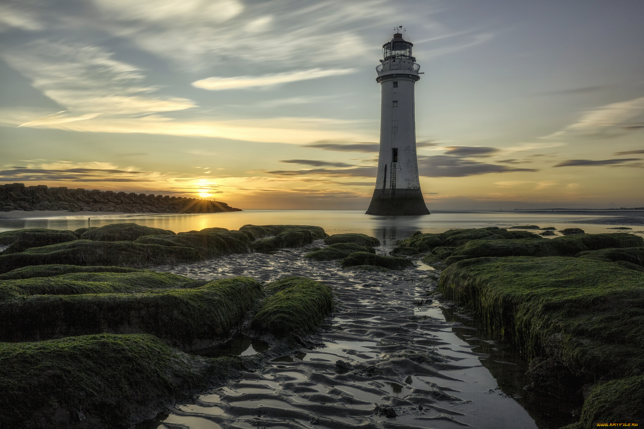 природа, маяки, маяк, залив, горизонт, океан