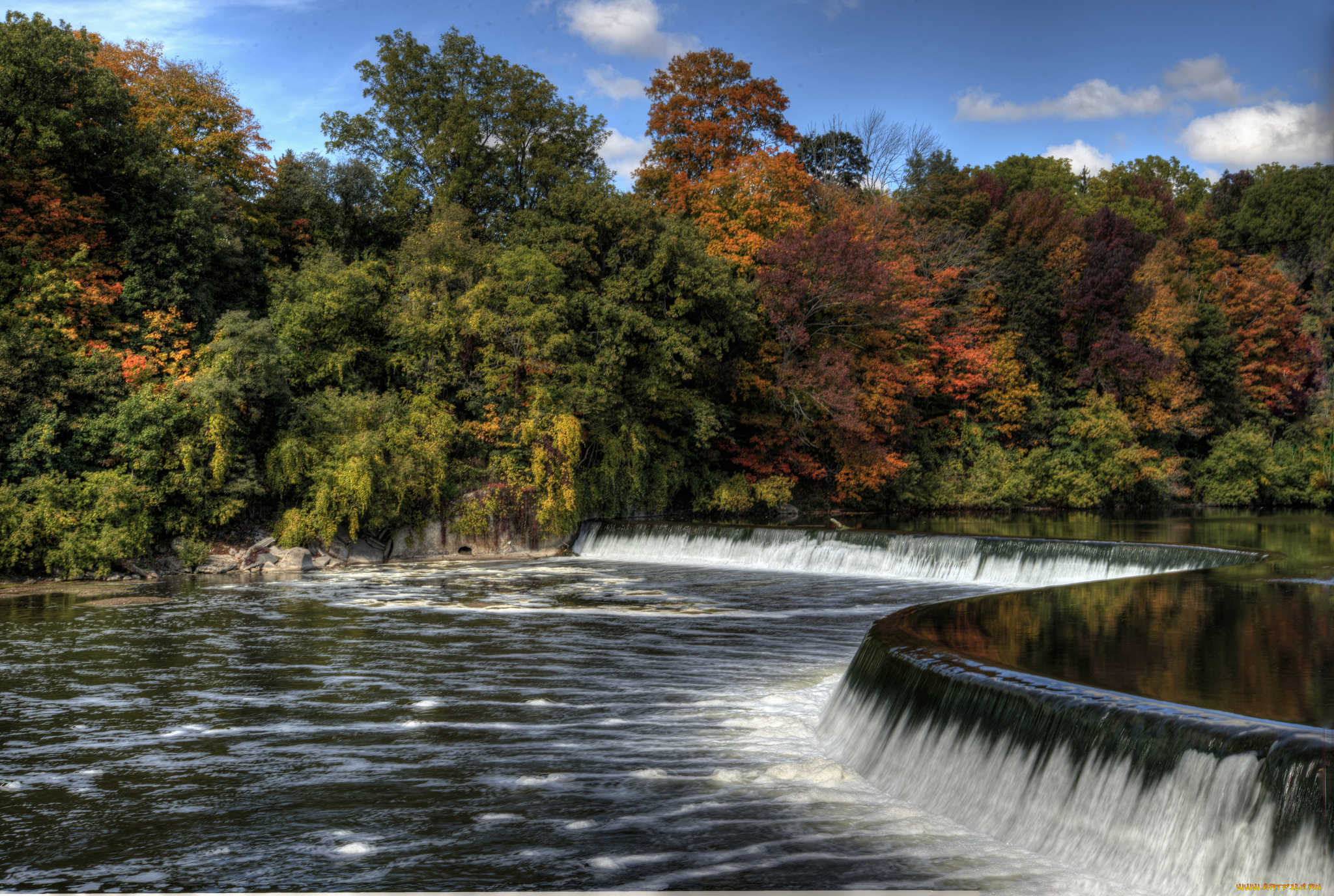 природа, реки, озера, пороги, река, лес