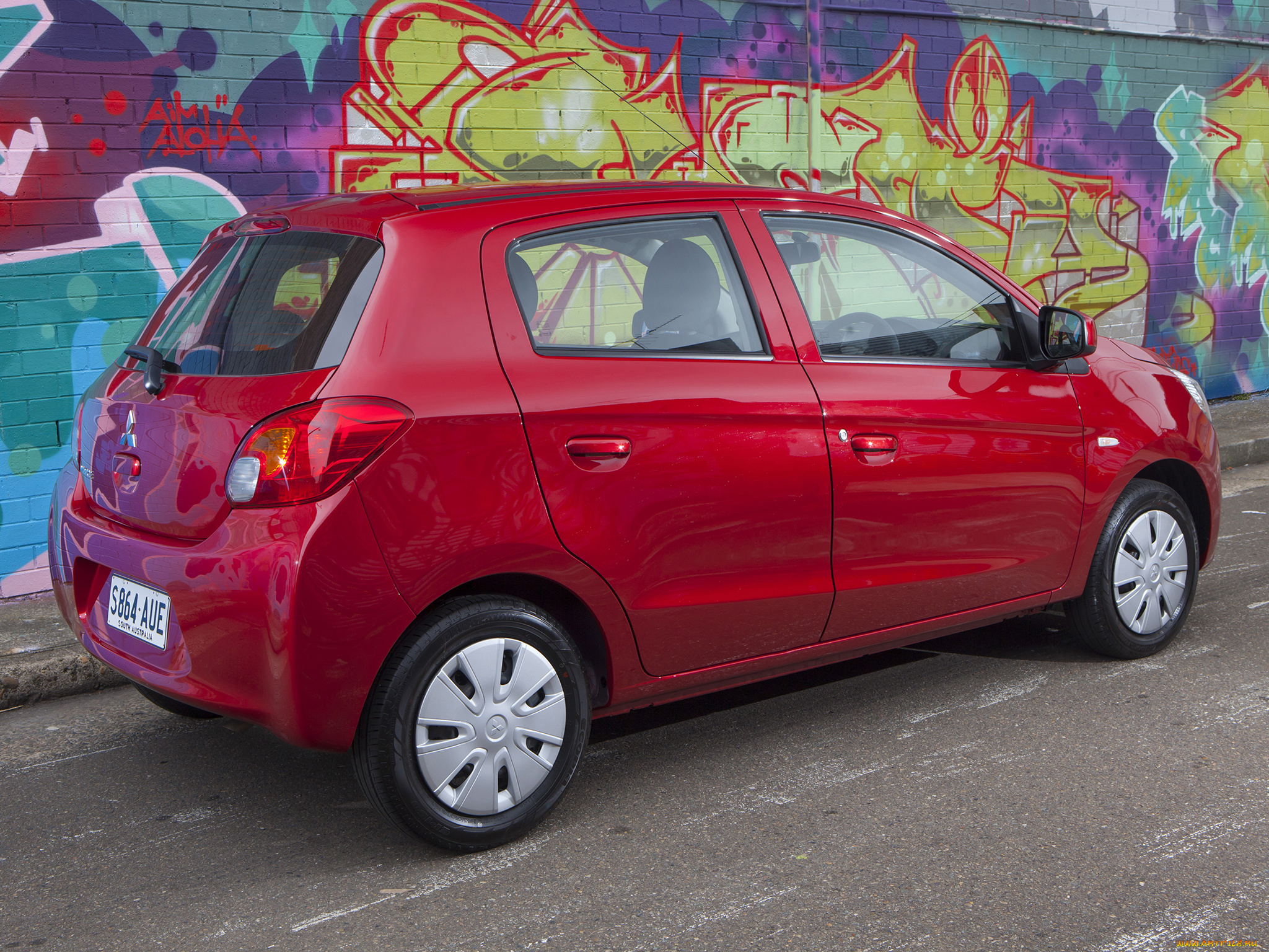 автомобили, mitsubishi, au-spec, mirage, 2013г, красный