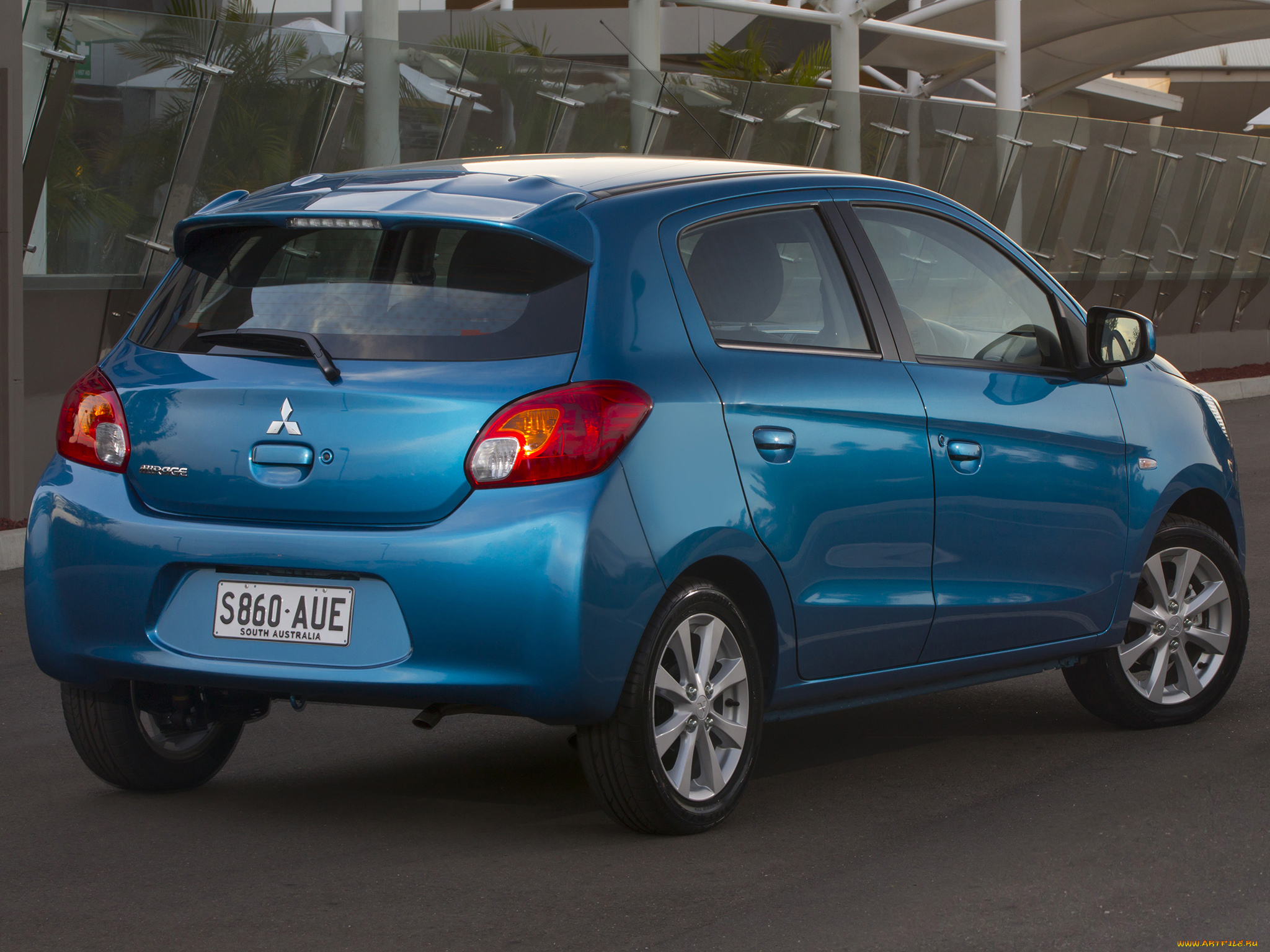 автомобили, mitsubishi, mirage, синий, 2013г, au-spec