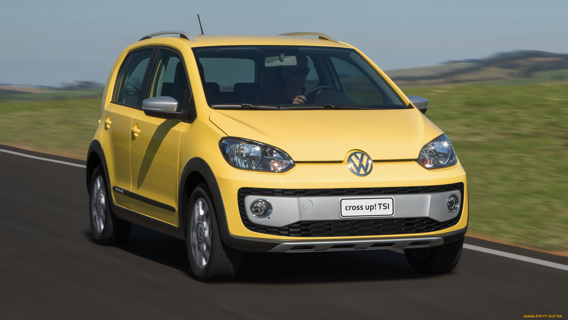 автомобили, volkswagen, br-spec, cross, up, желтый, 2014г