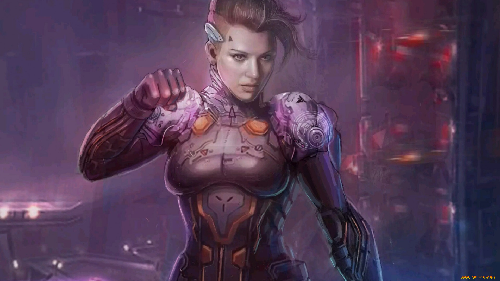 фэнтези, девушки, shin500, art, space, future, девушка, будущее, космос, арт