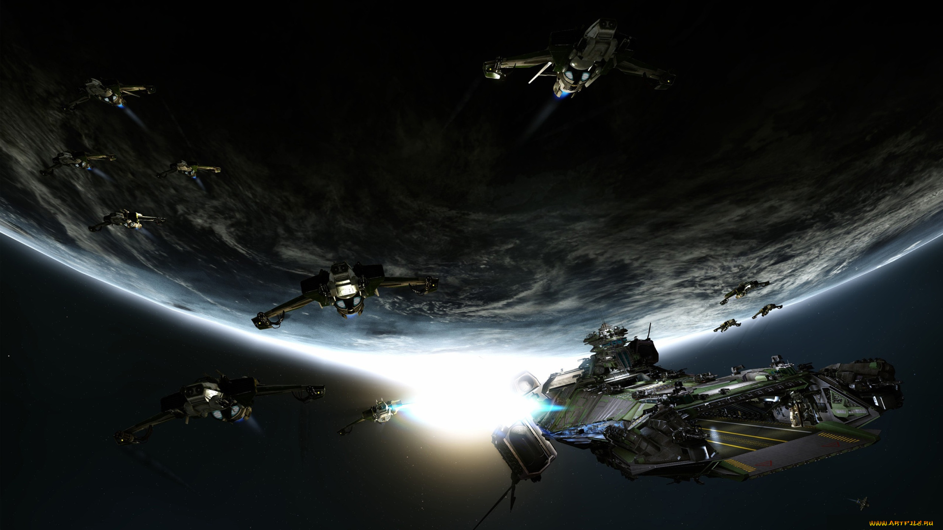 видео, игры, star, citizen, планета, вселенная, полет, космические, корабли