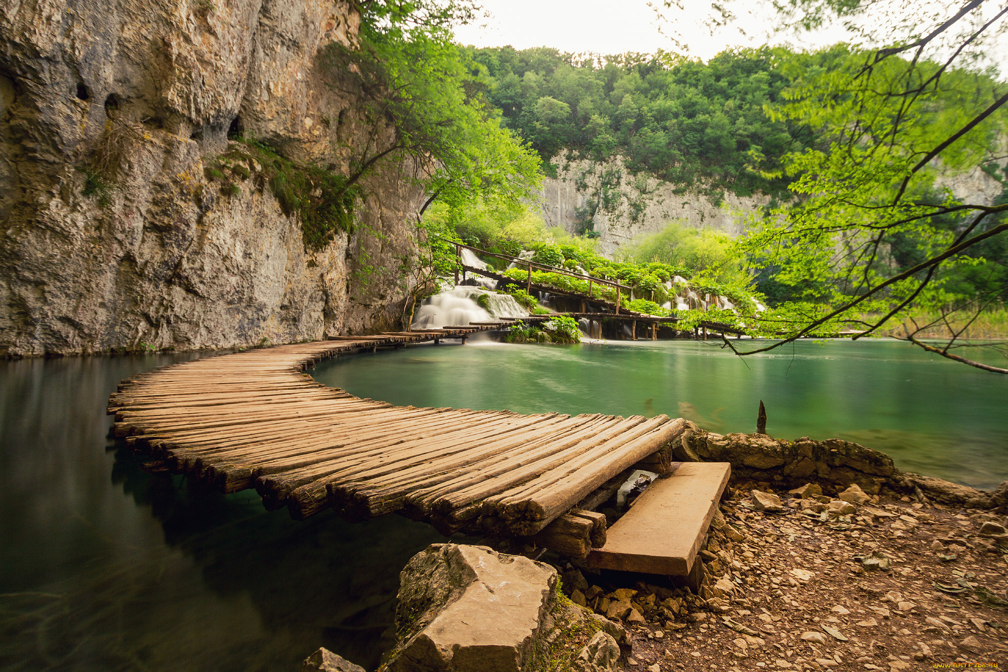 природа, реки, озера, мостки, река