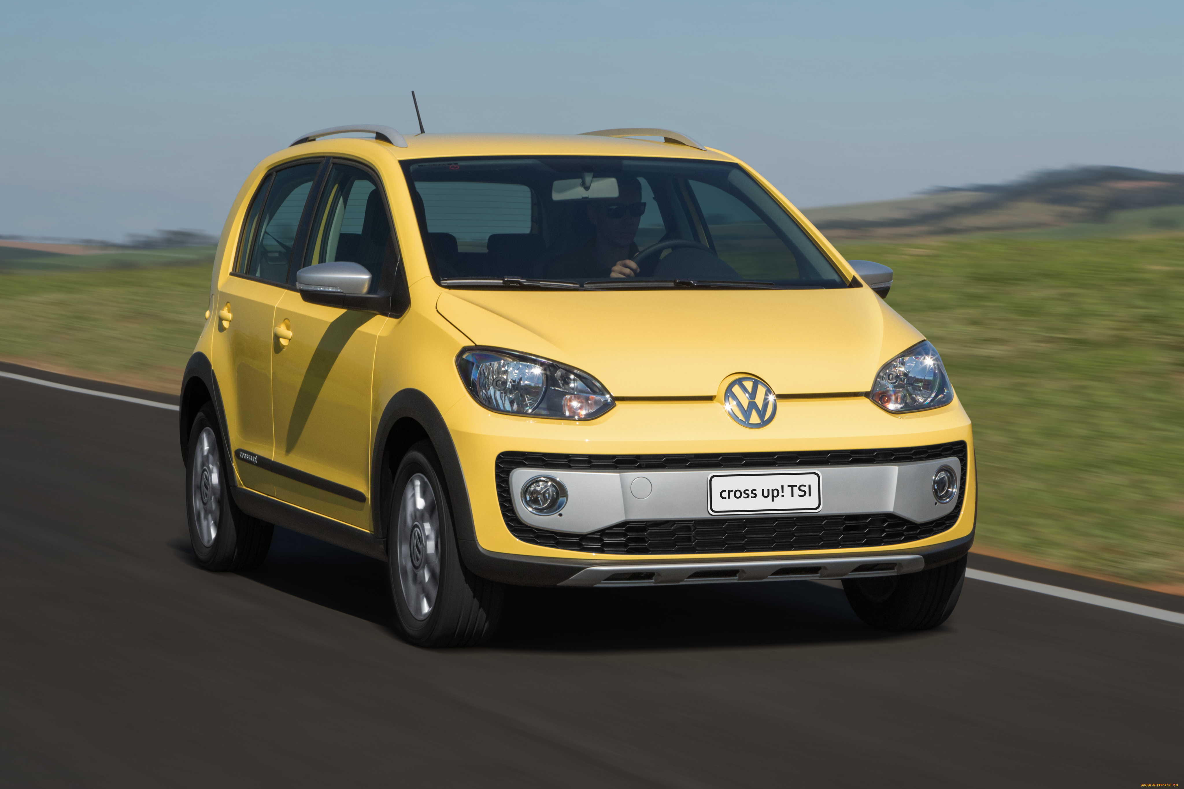 автомобили, volkswagen, br-spec, cross, up, желтый, 2014г