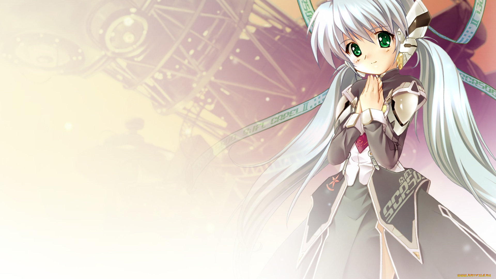 аниме, planetarian, девушка, фон, взгляд