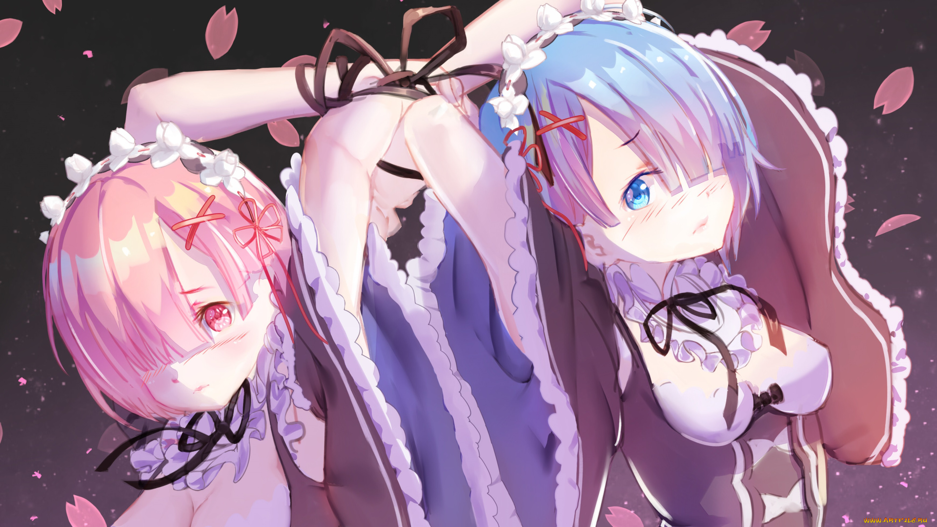 аниме, re, , zero, kara, hajimeru, isekai, seikatsu, девушки