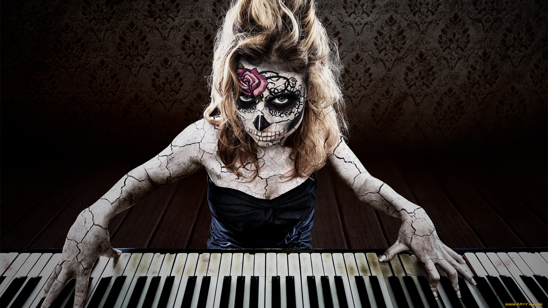 девушки, -unsort, , креатив, день, мёртвых, девушка