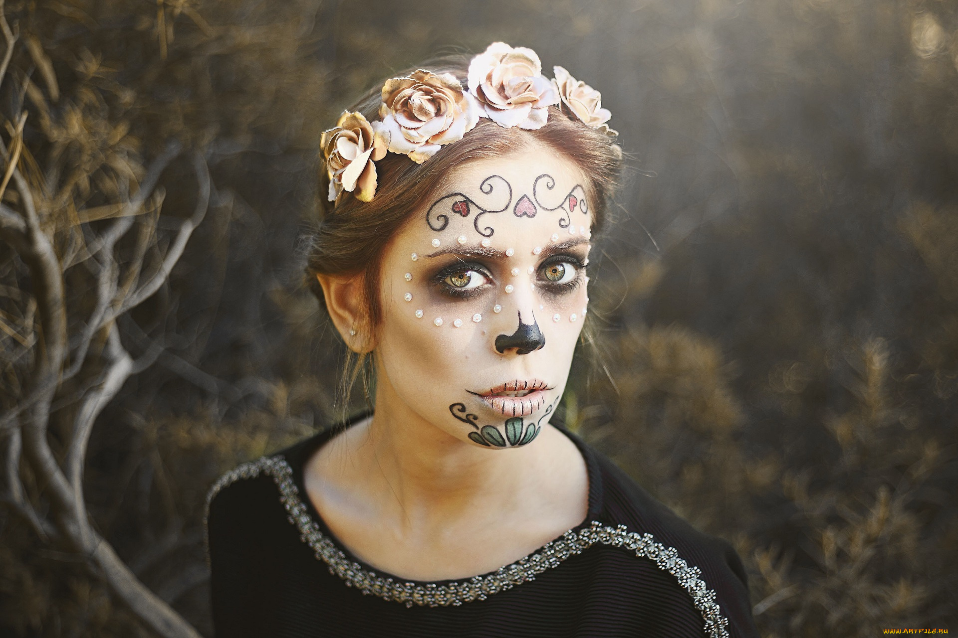 девушки, -unsort, , креатив, день, мёртвых, девушка