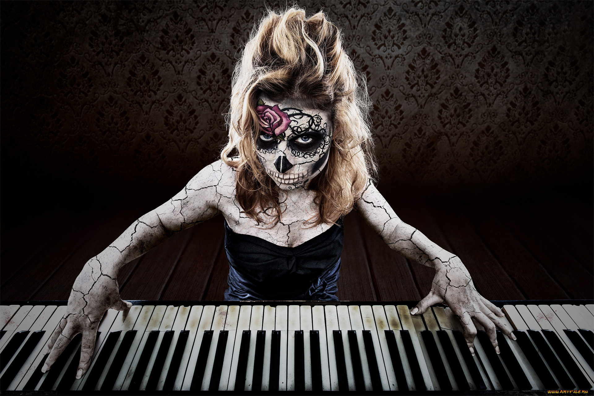 девушки, -unsort, , креатив, день, мёртвых, девушка