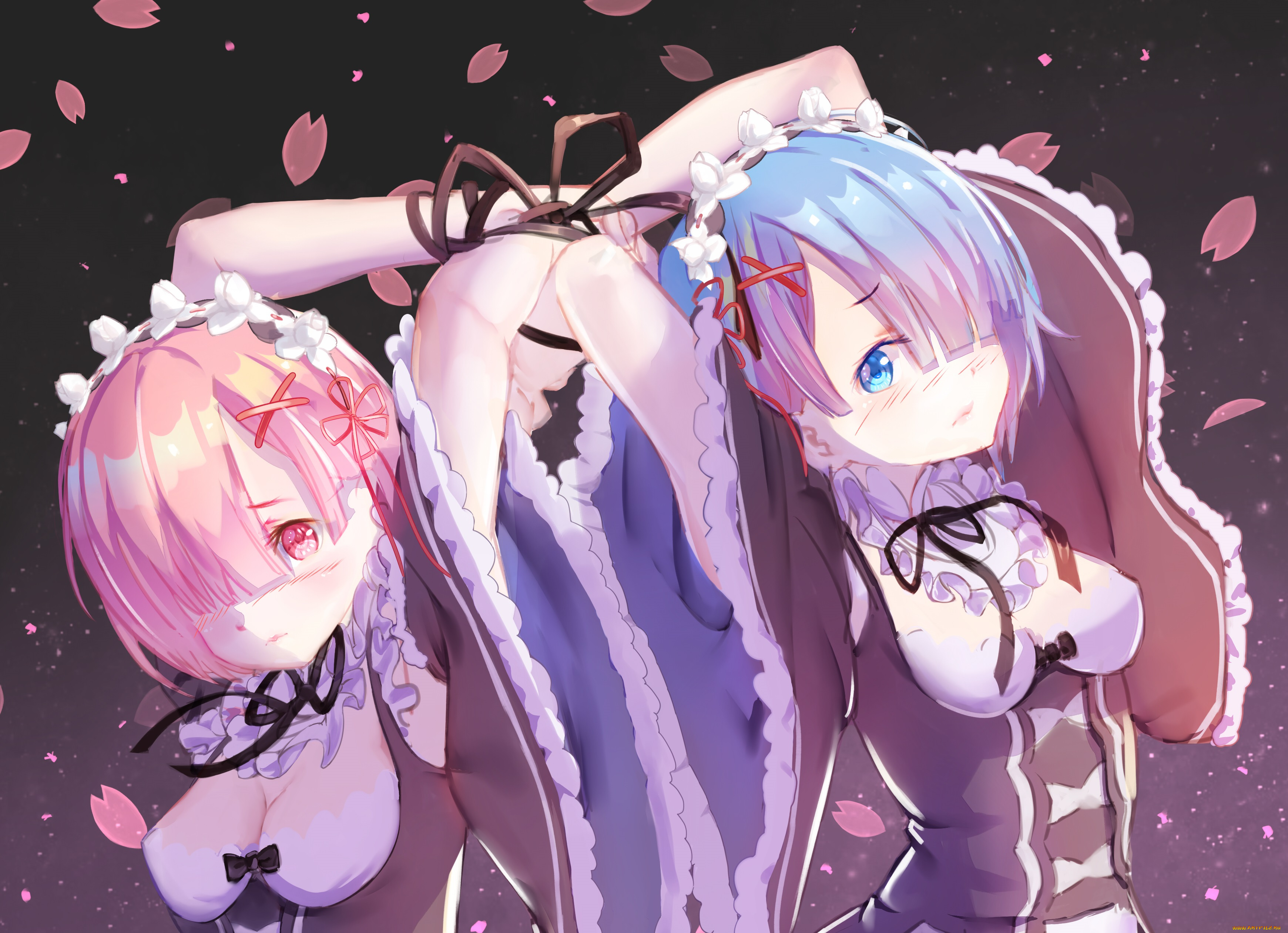 аниме, re, , zero, kara, hajimeru, isekai, seikatsu, девушки