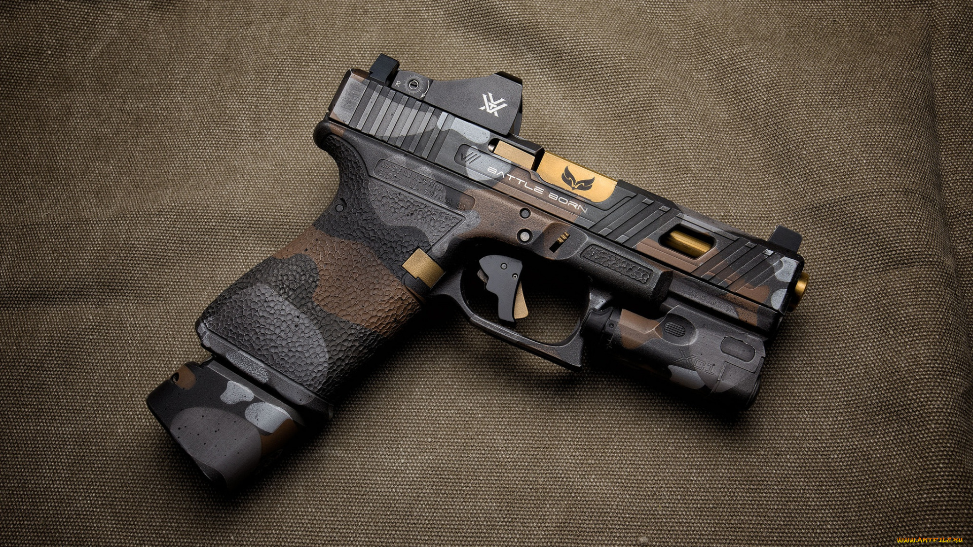 оружие, пистолеты, стиль, glock, фон, пистолет