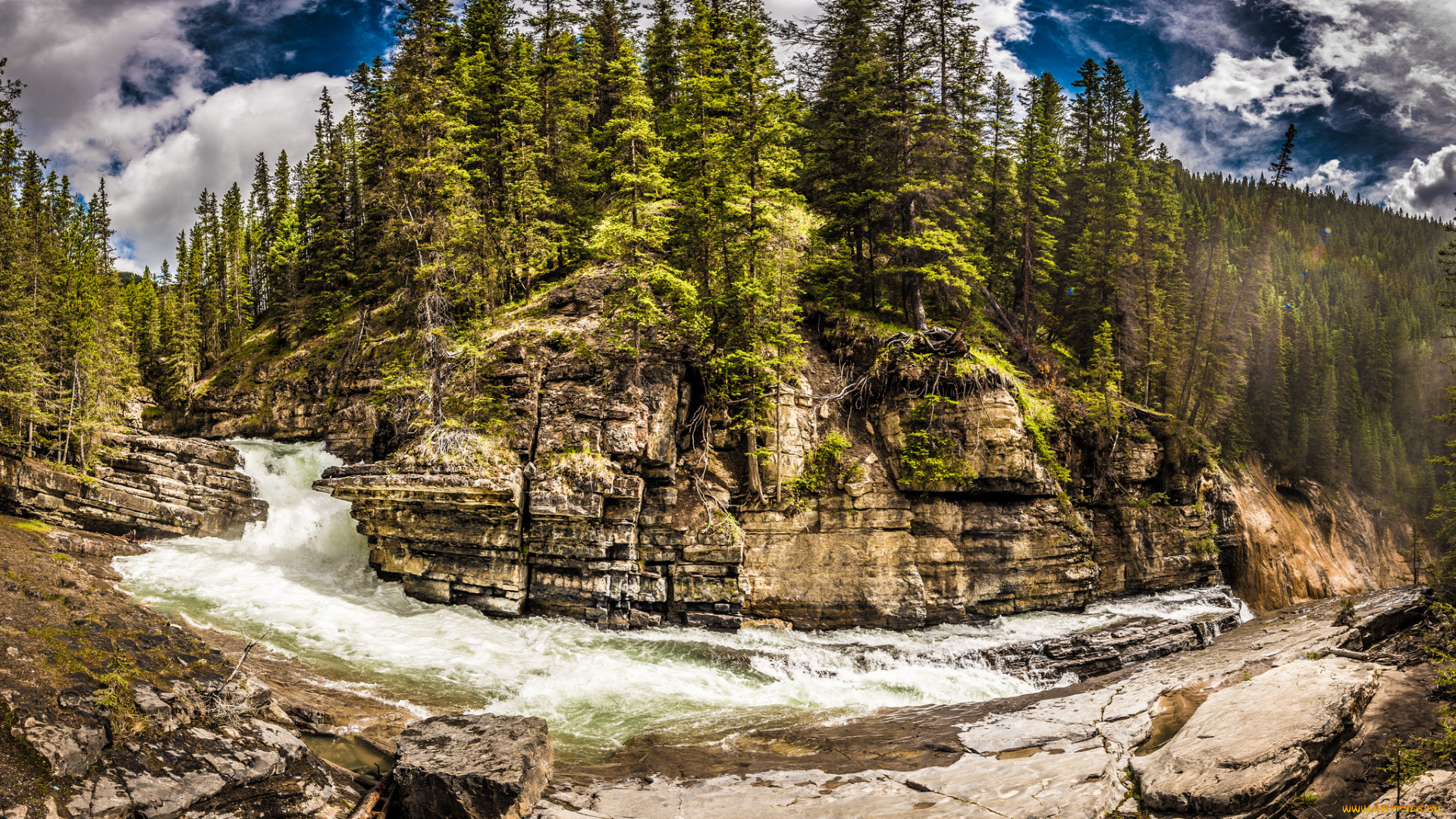 природа, реки, озера, река, горы, лес