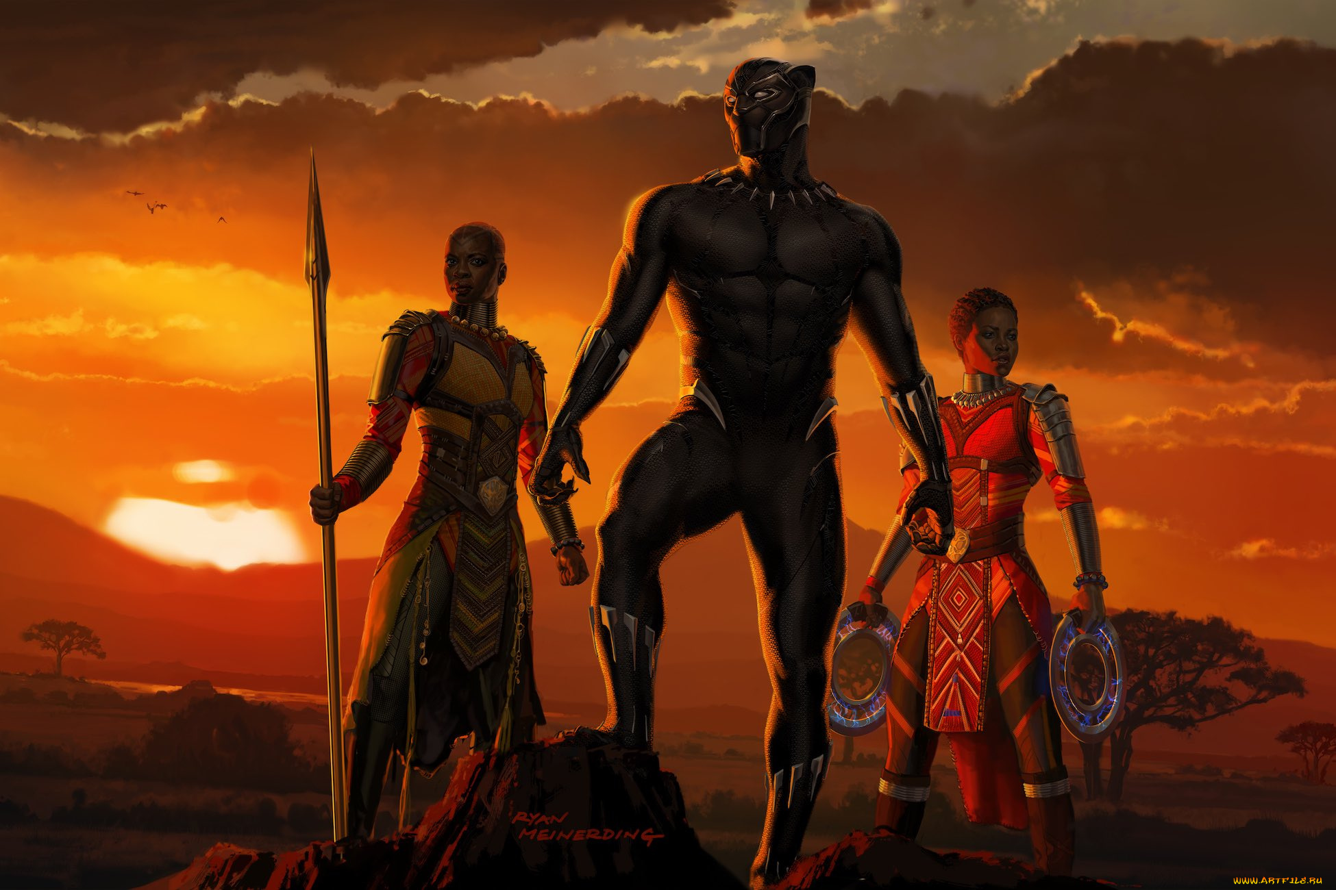рисованное, кино, black, panther