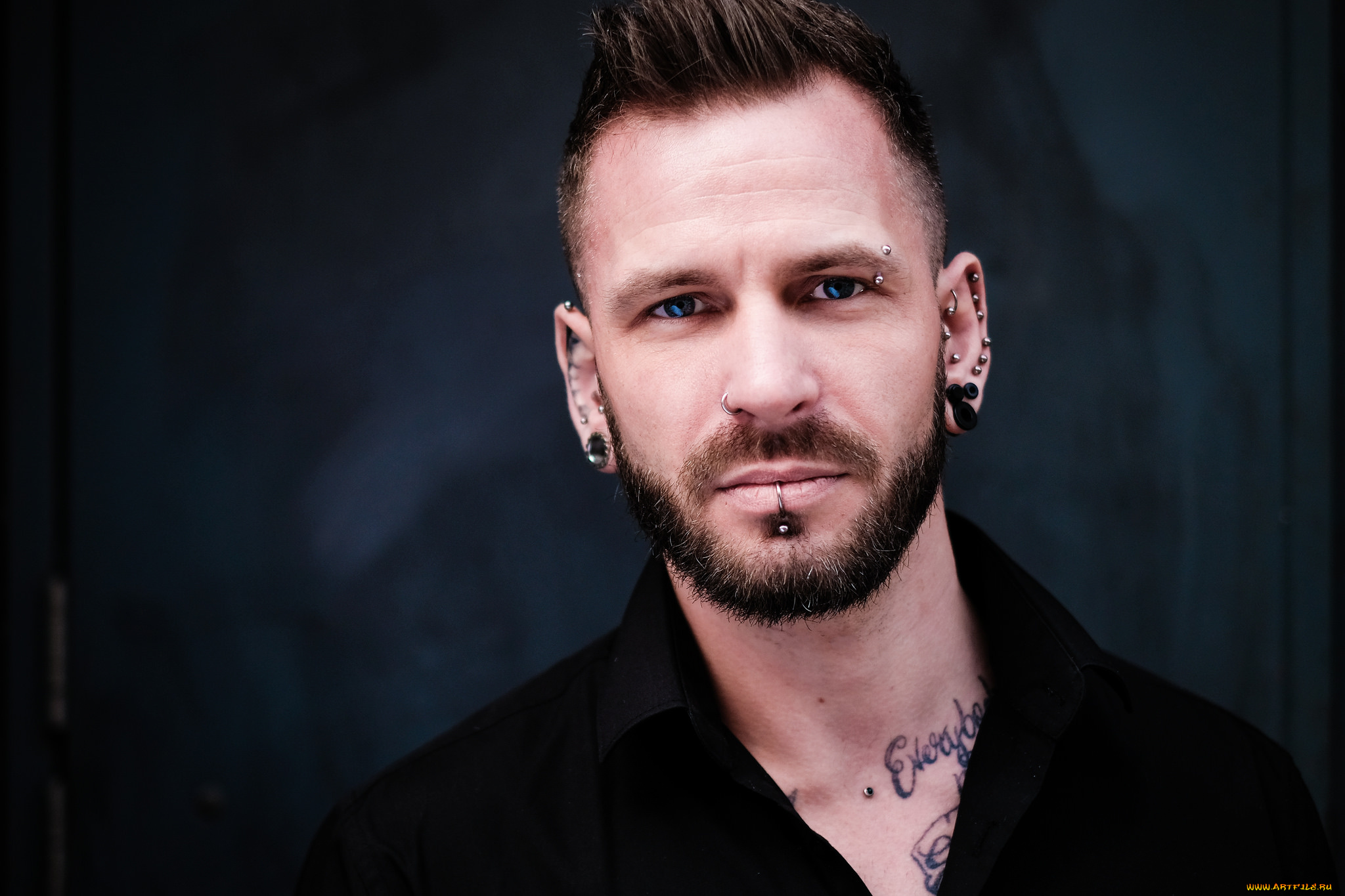 мужчины, -, unsort, серьги, мужчина, рубашка, бородка