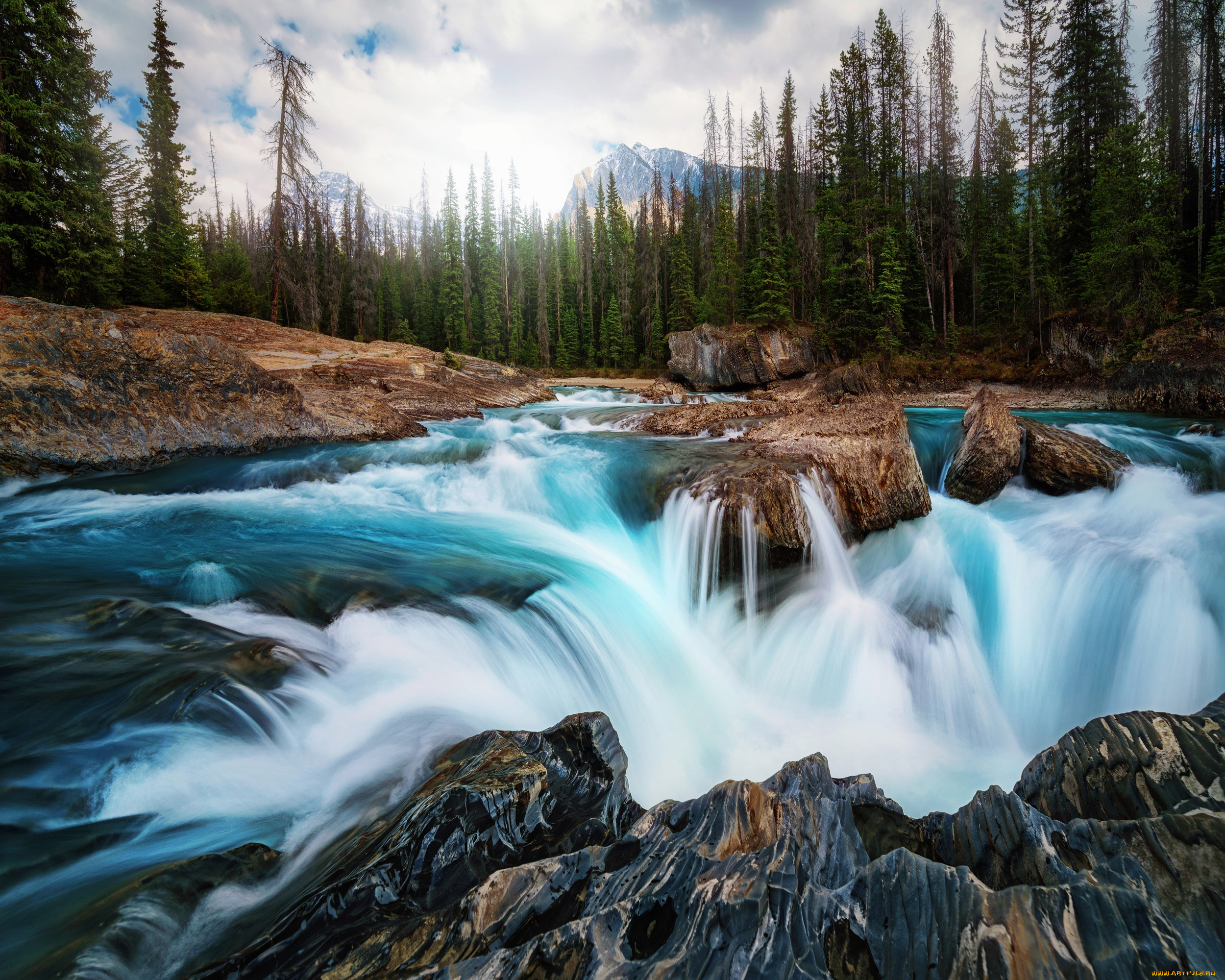 природа, реки, озера, деревья, река, canada, камни, горы