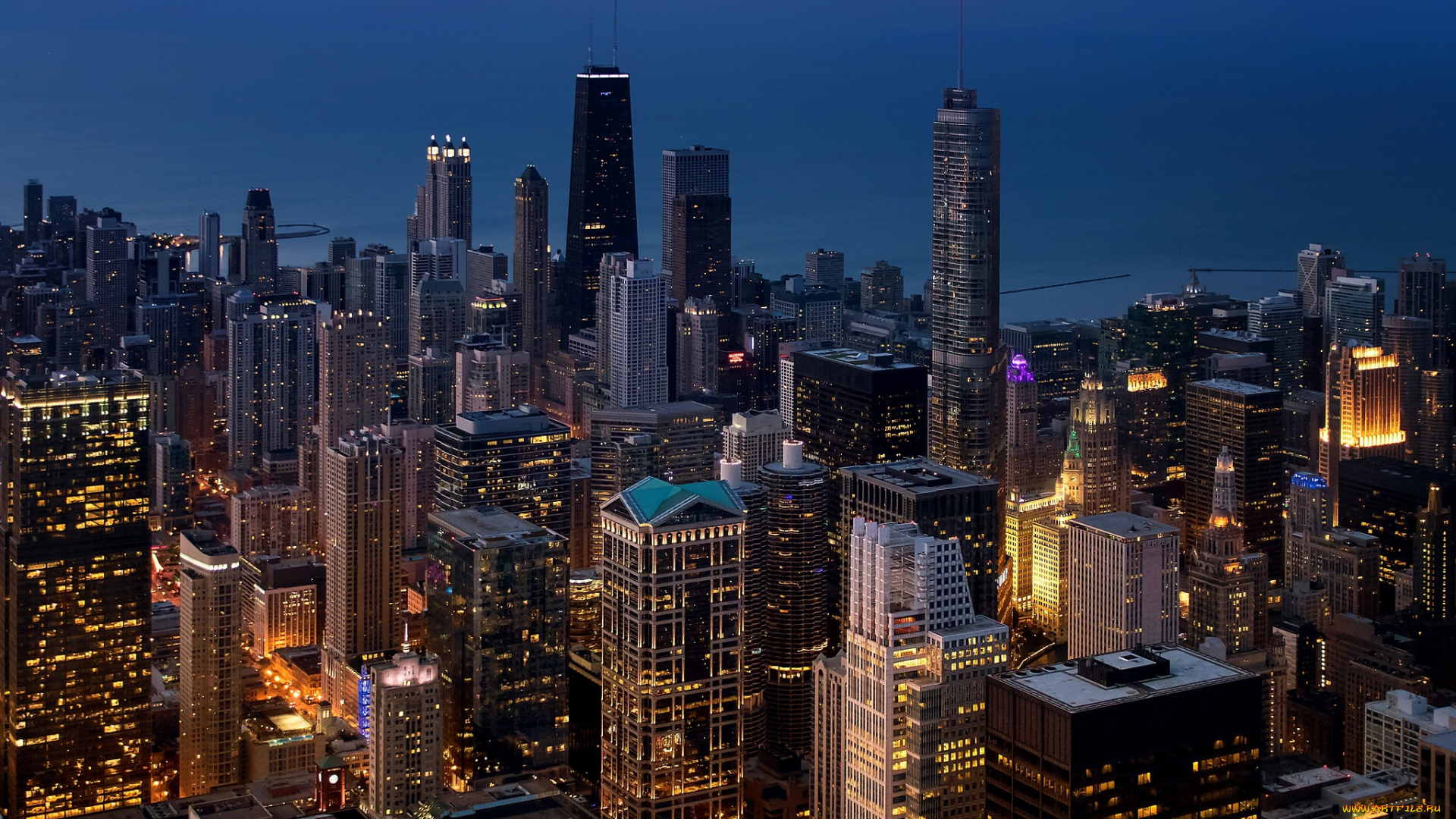 города, Чикаго, , сша, мегаполис, chicago, Чикаго, огни