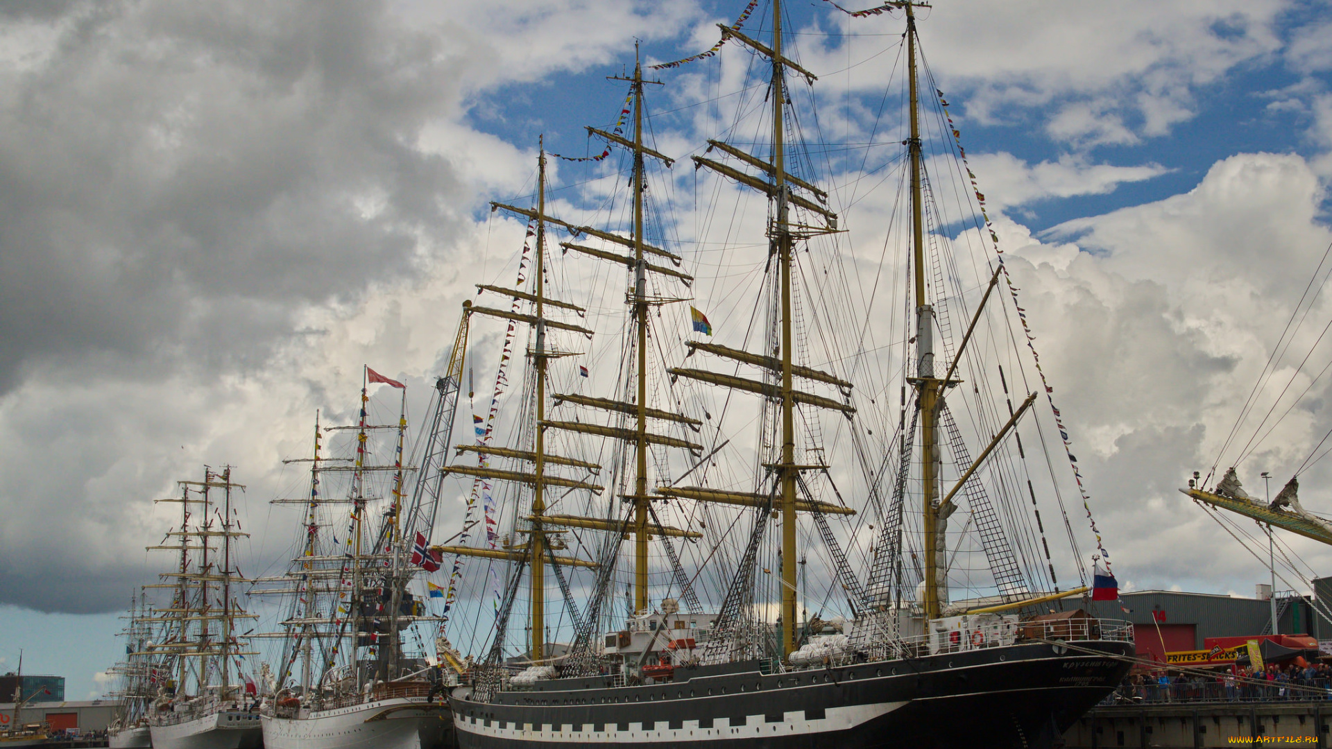 kruzenshtern, корабли, парусники, паруса, мачты