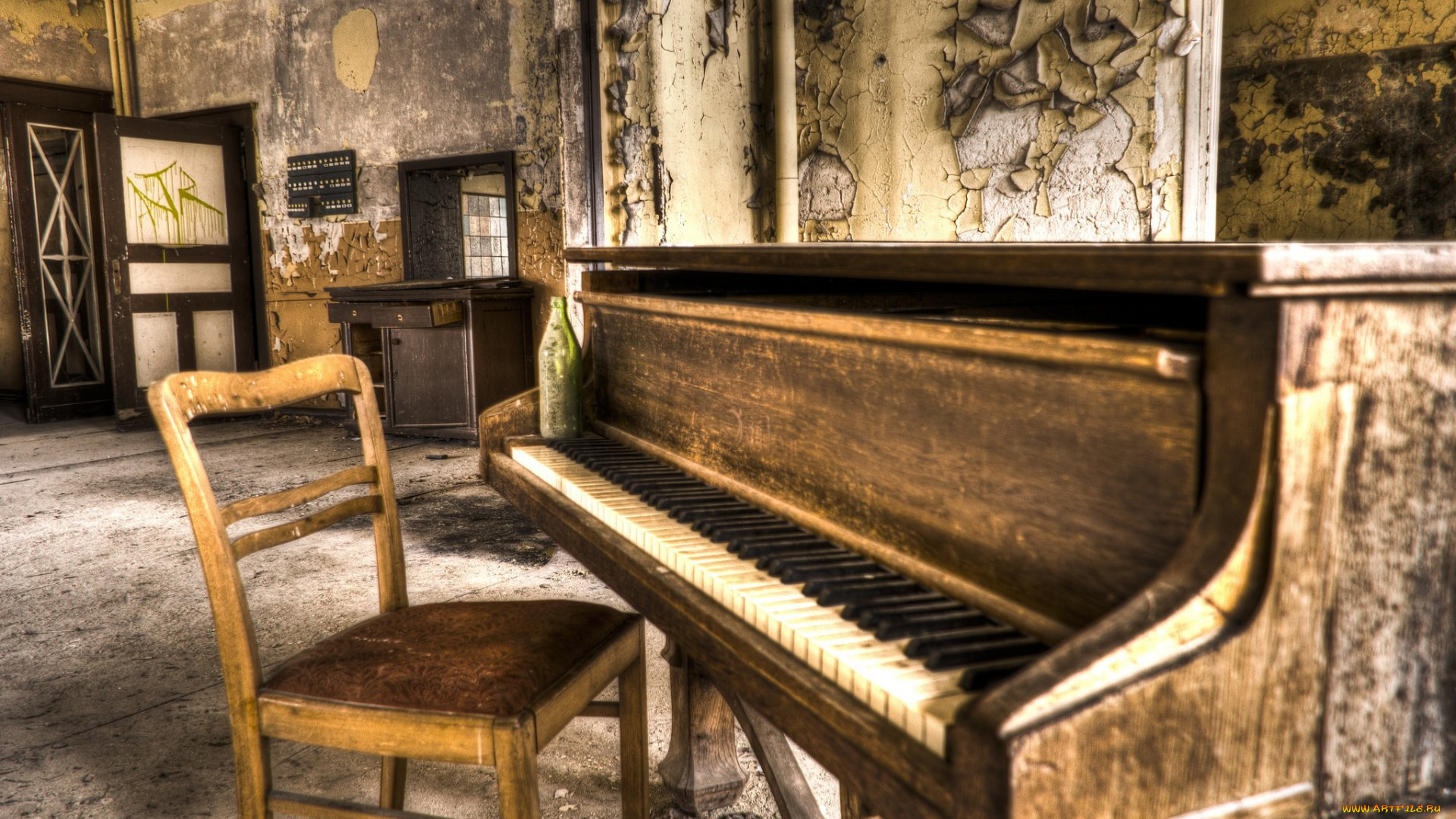 музыка, -музыкальные, инструменты, пианино, стул, помещение