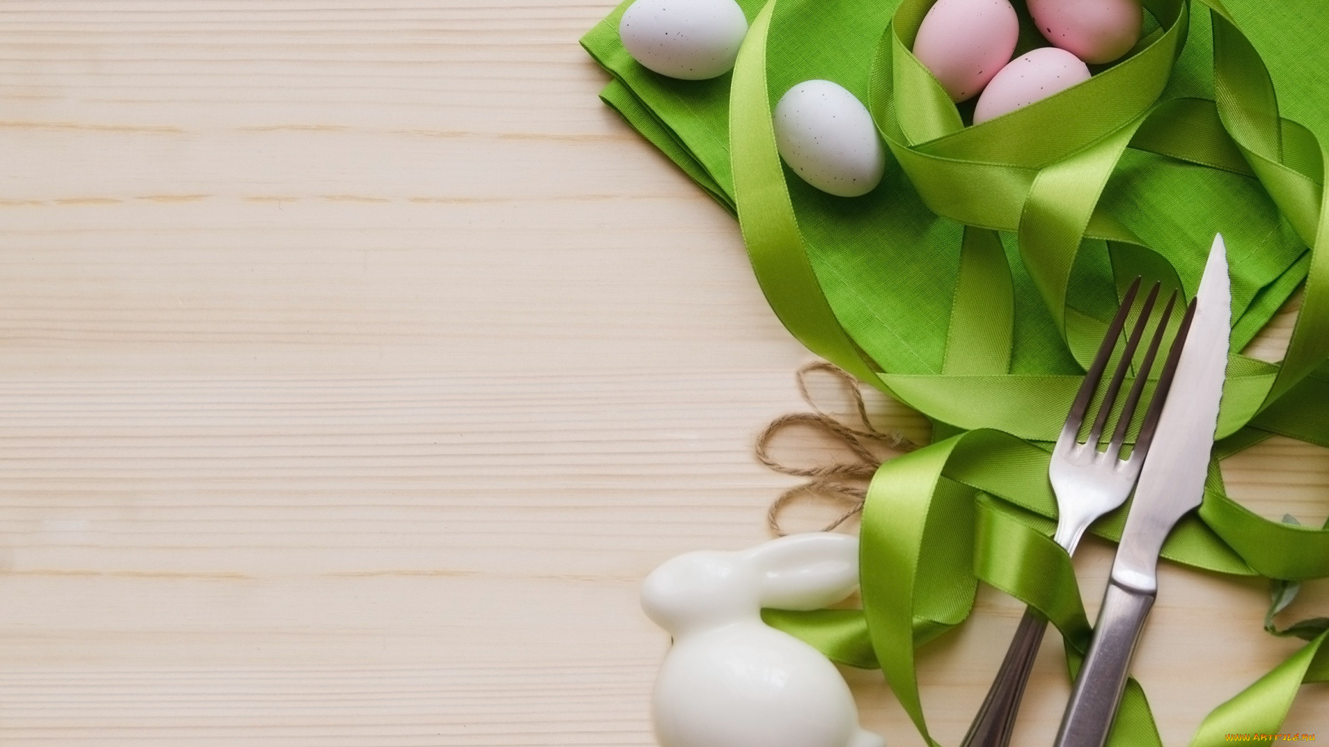 праздничные, пасха, декор, лента, яйца, кролик