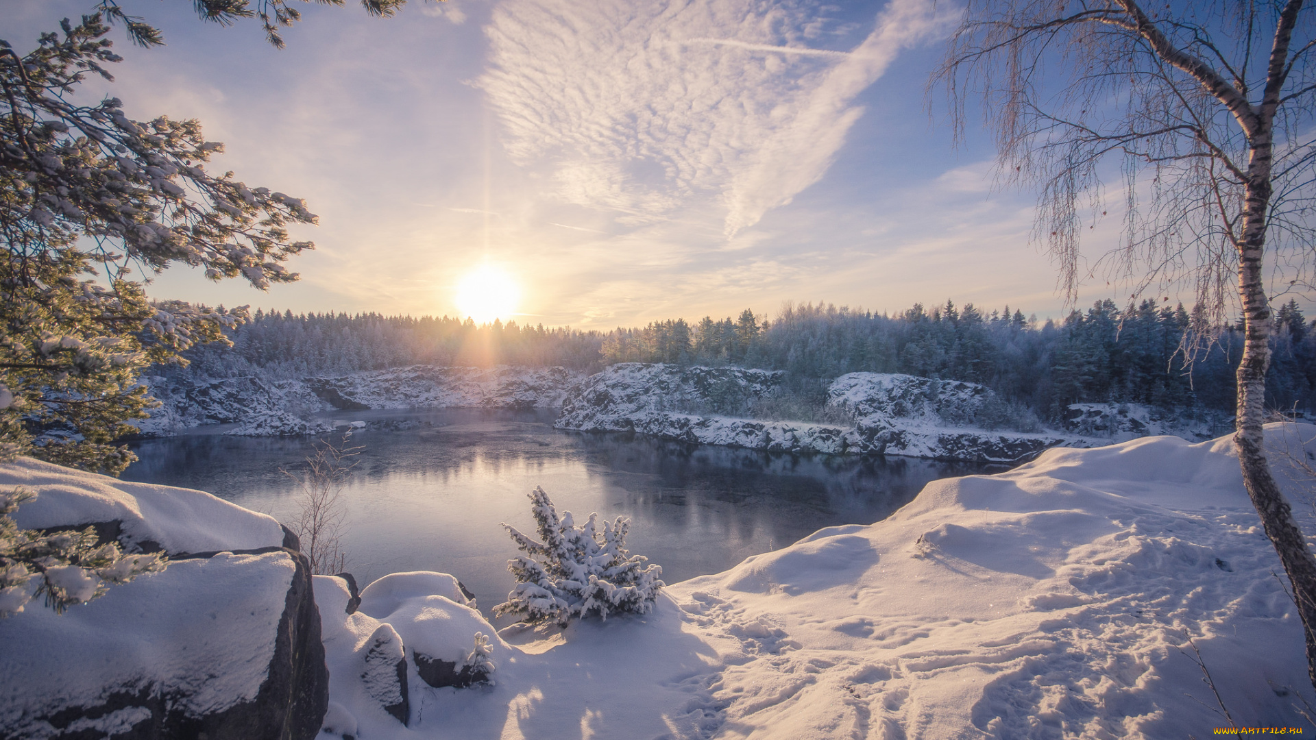 природа, зима, простор