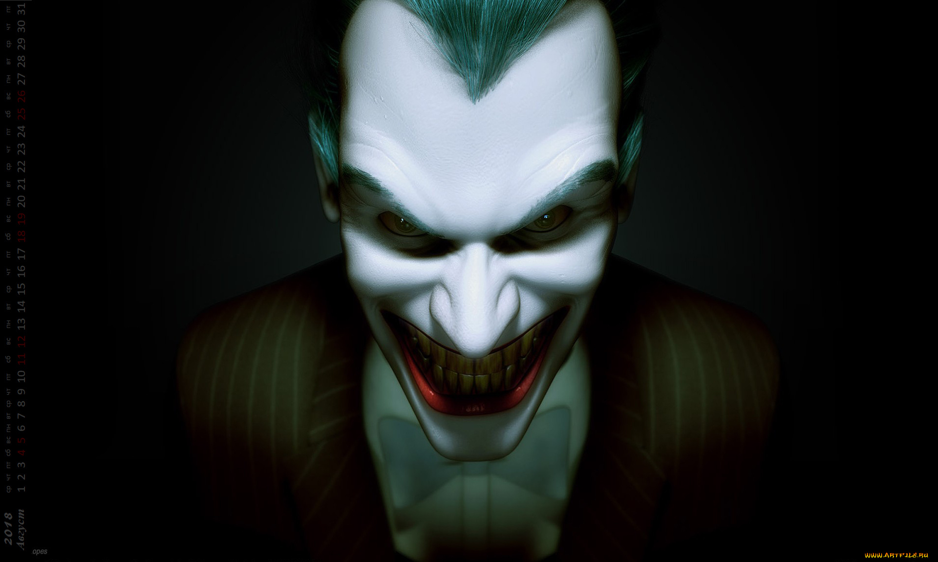 календари, фэнтези, мужчина, лицо, взгляд, оскал