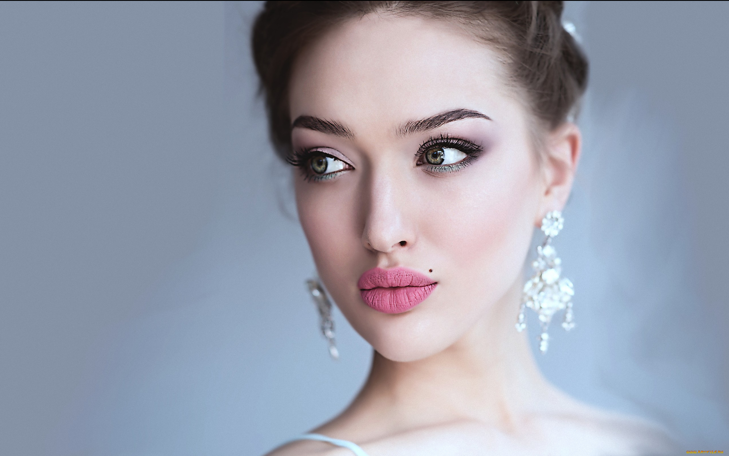 девушки, -unsort, , лица, , портреты, светлый, фон, портрет, гламур