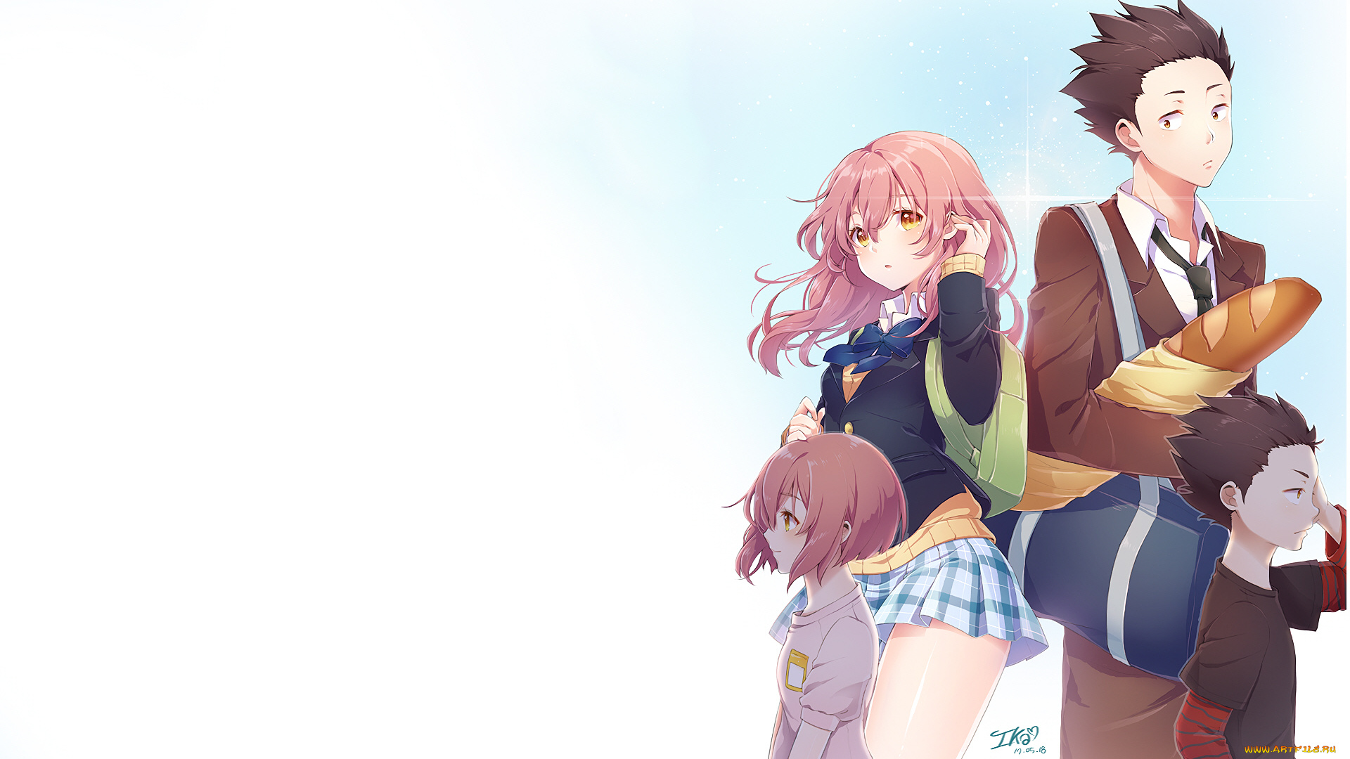 аниме, koe, no, katachi, форма, голоса